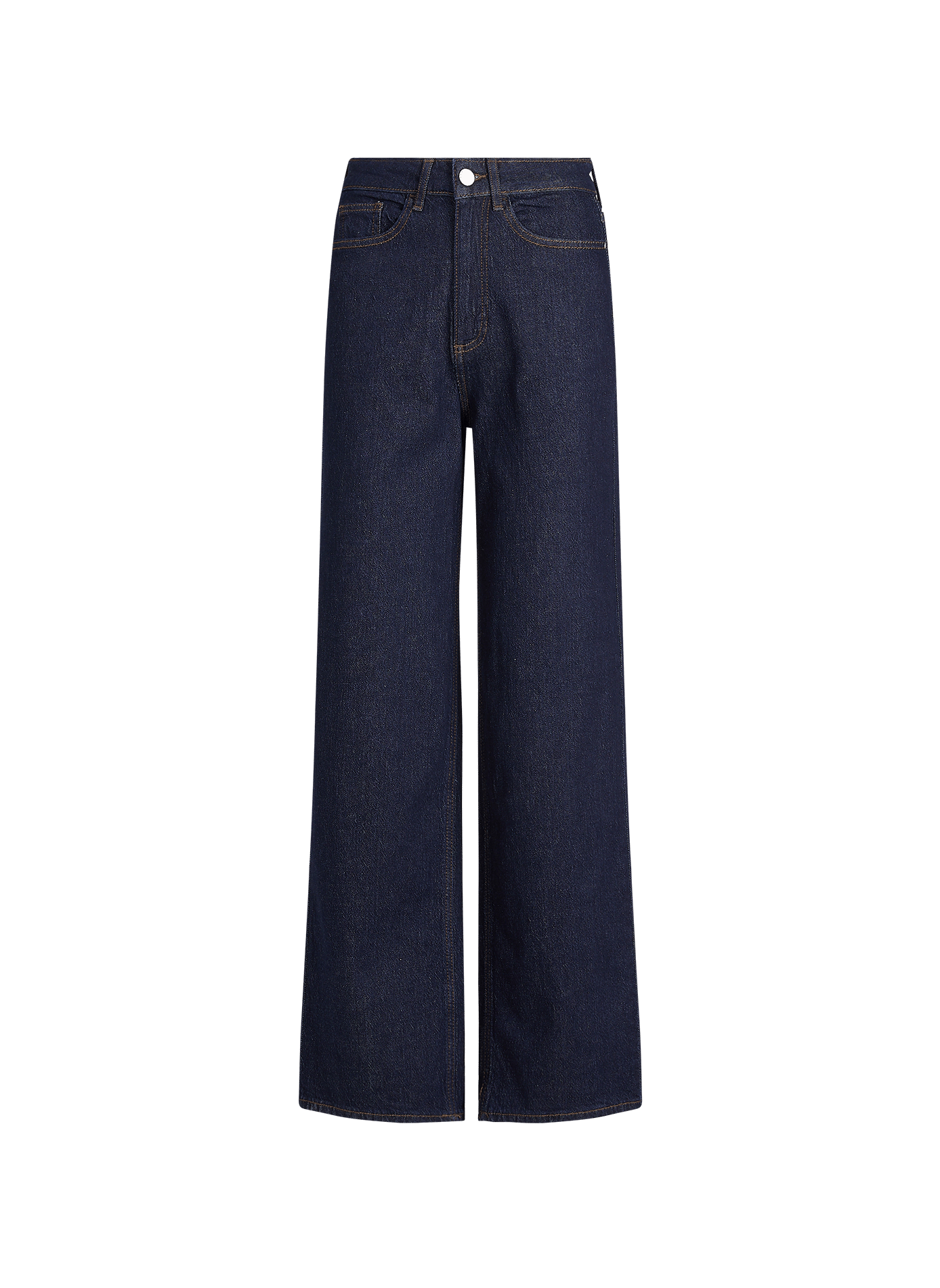 Jean droit en coton VILA Bleu