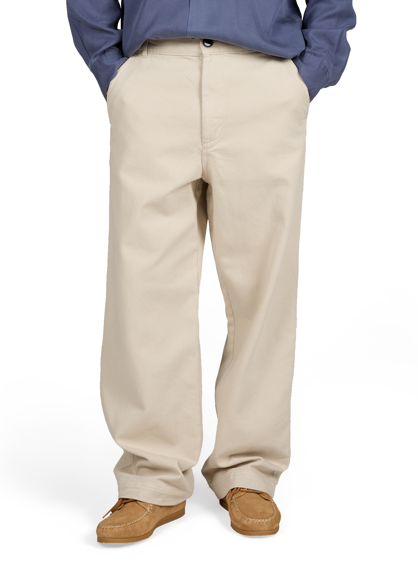 Straight High-Waist Solid Pants LAFAURIE Beige