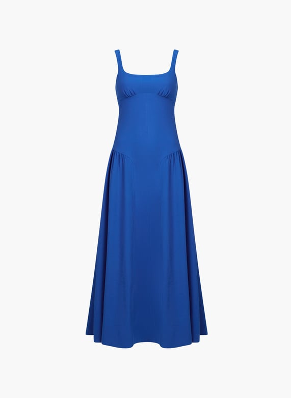 Sleeveless solid long dress Blue Topshop - Women | Printemps.com Sleeveless solid long dress Blue Topshop - Women | Printemps.com