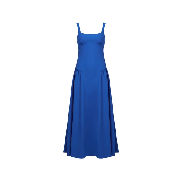 Robe longue unie sans manches Robe longue unie sans manches