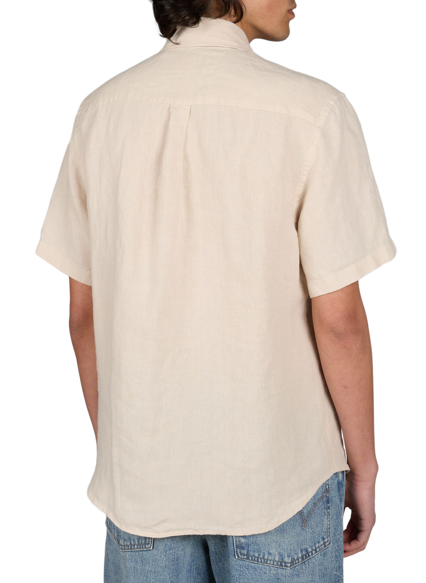 Chemise manches courtes en lin et coton LYLE & SCOTT Beige