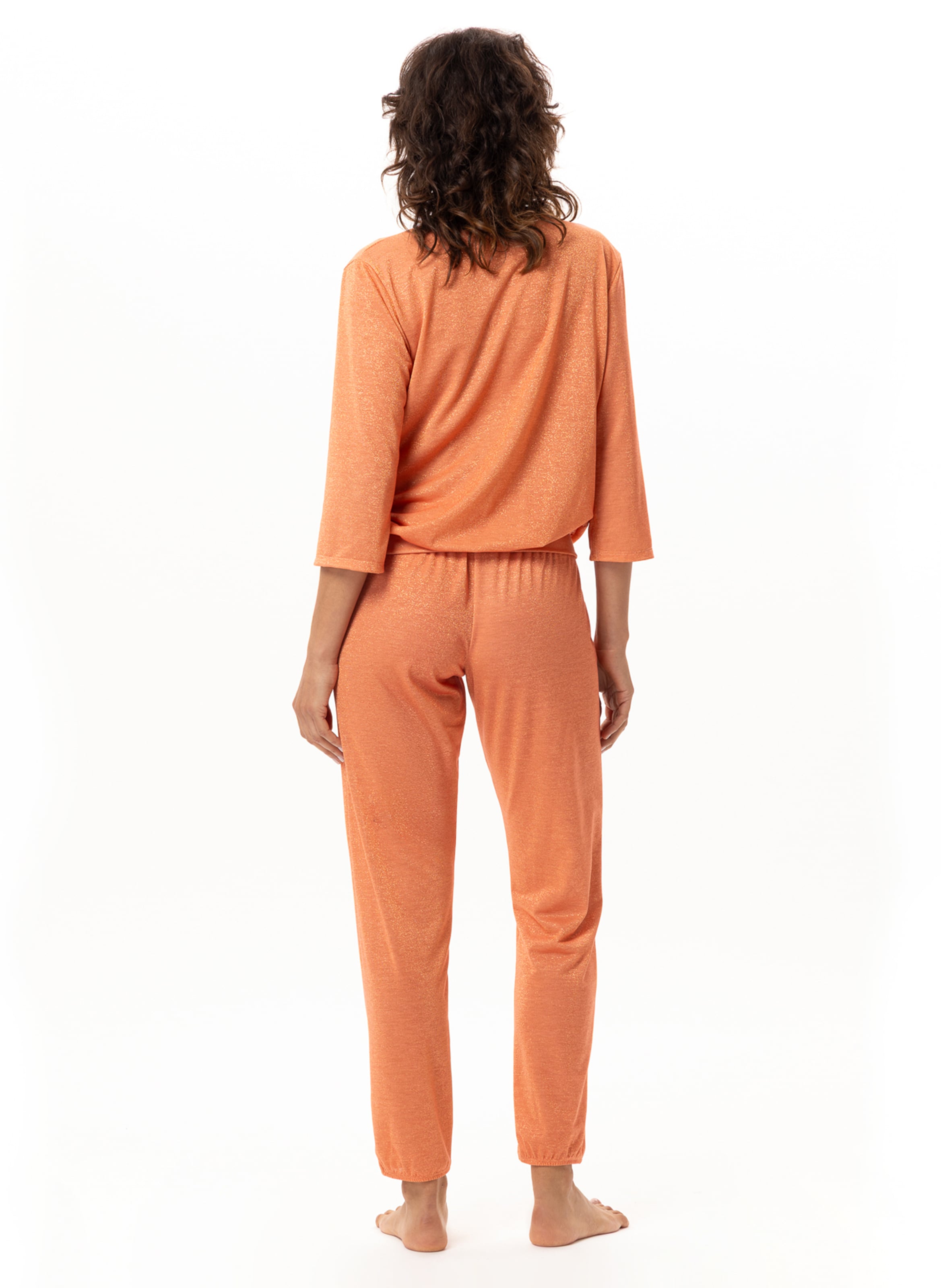 Ensemble homewear en maille lurex coco 222 LE CHAT Orange