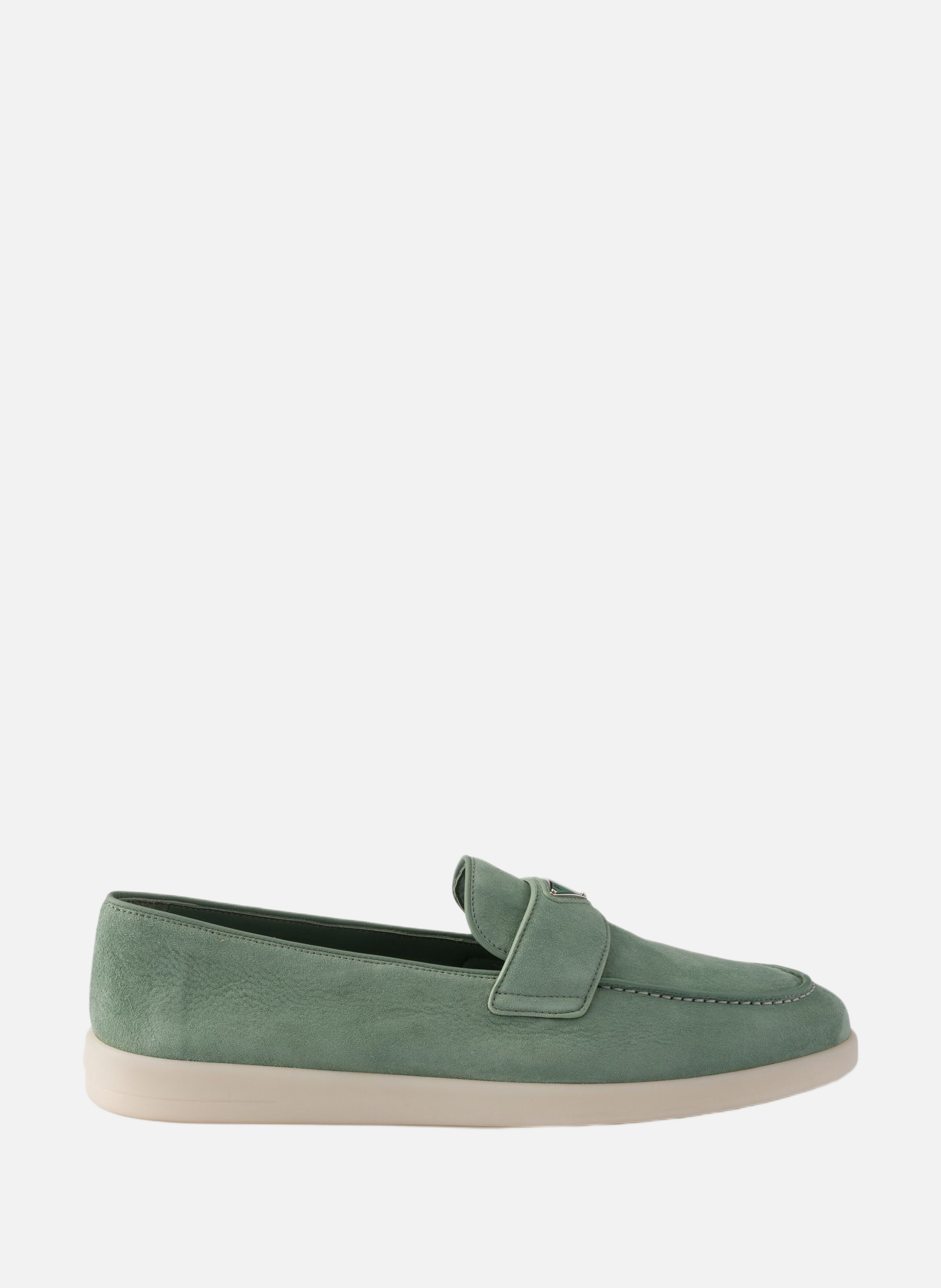 Mocassins en veau velours PRADA Vert