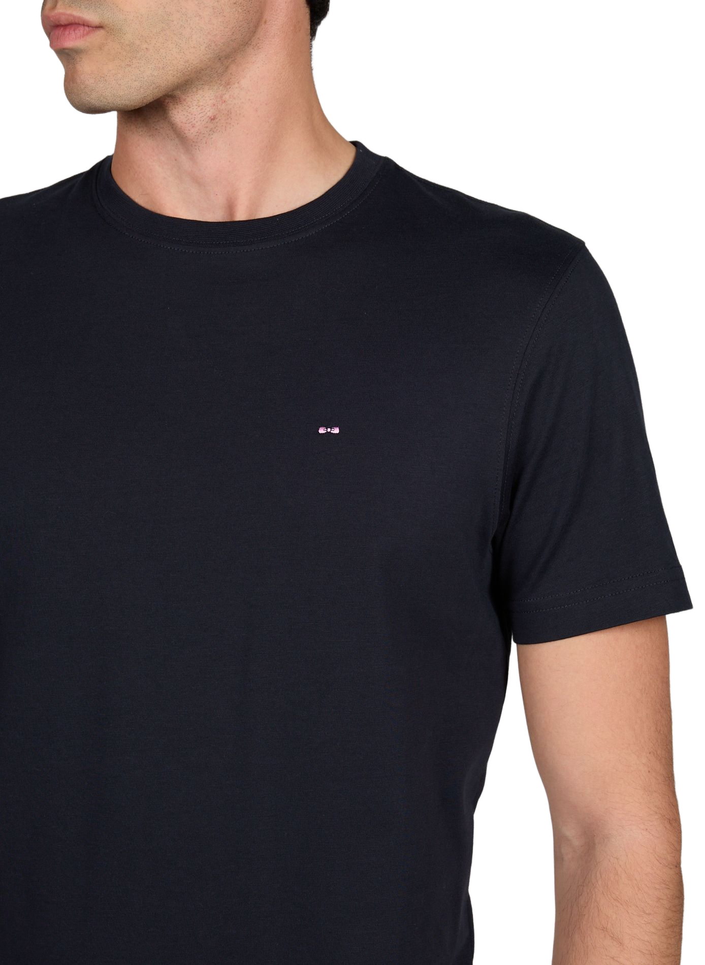 Tee-shirt uni à logo brodé poitrine EDEN PARK Bleu