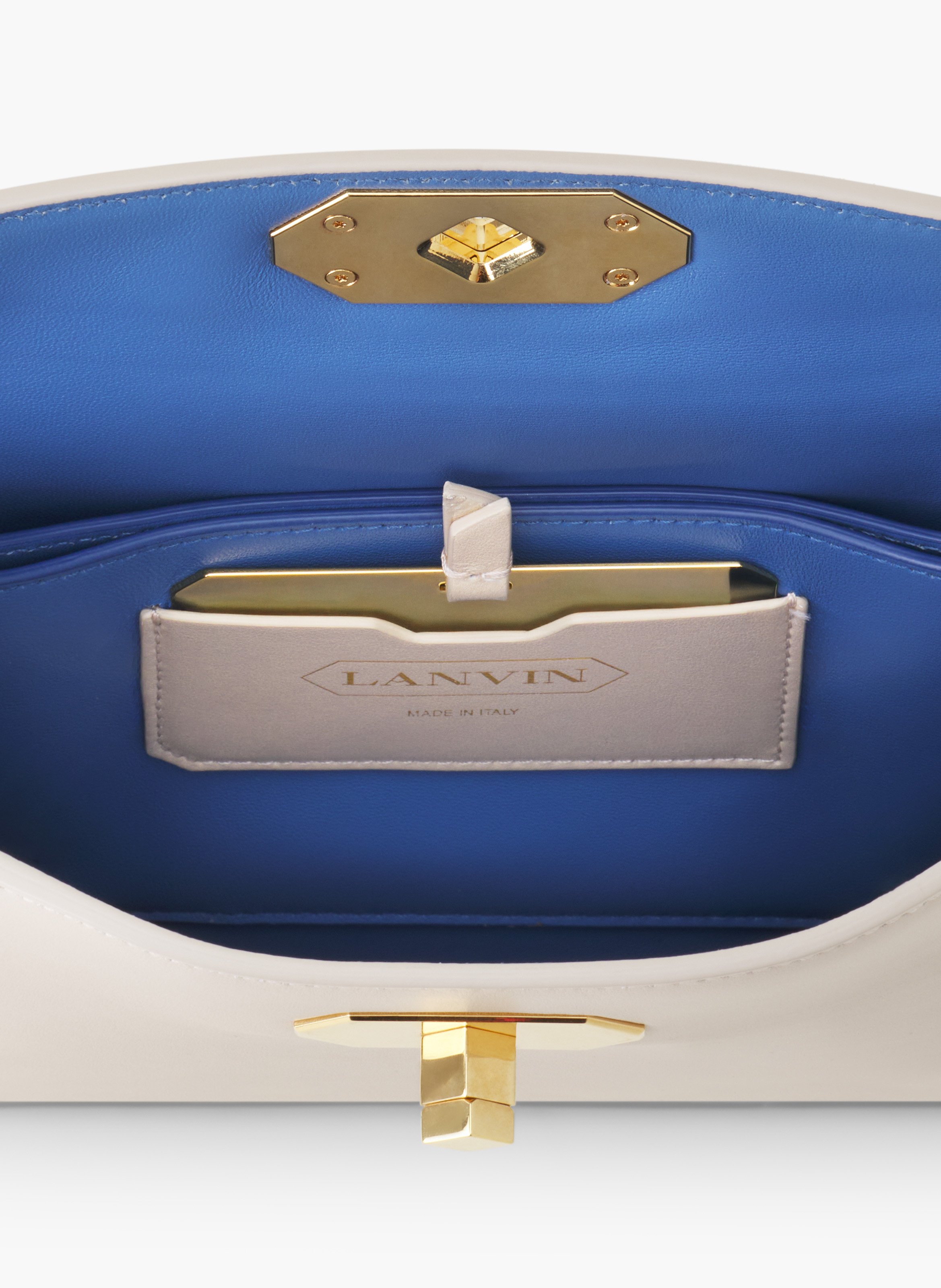 Sac compagnon 20 en cuir LANVIN Blanc