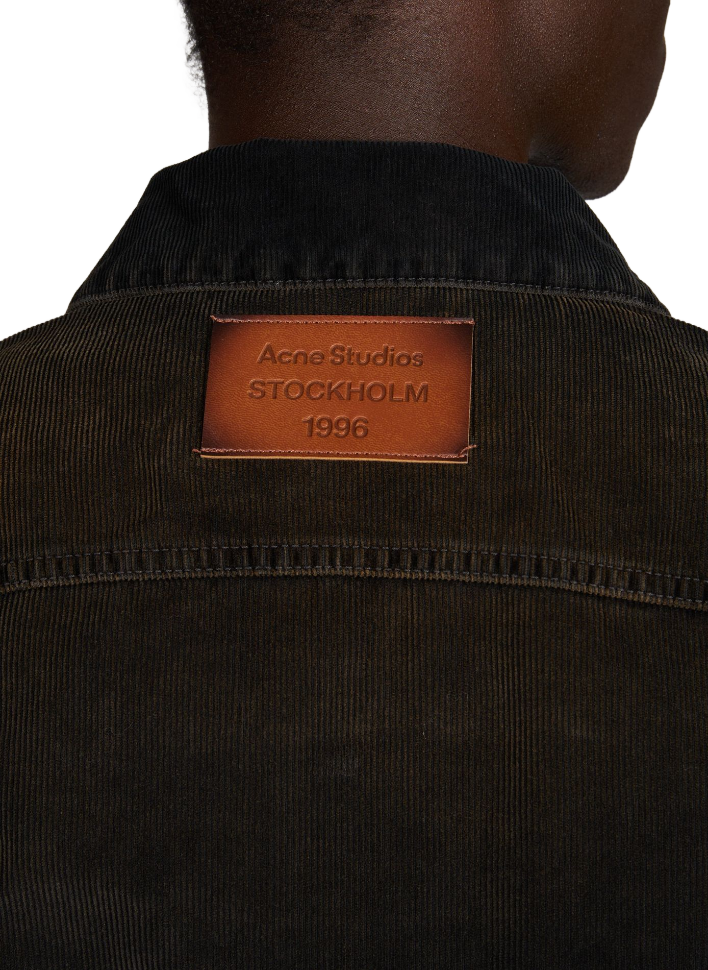 Corduroy cotton jacket ACNE STUDIOS Black