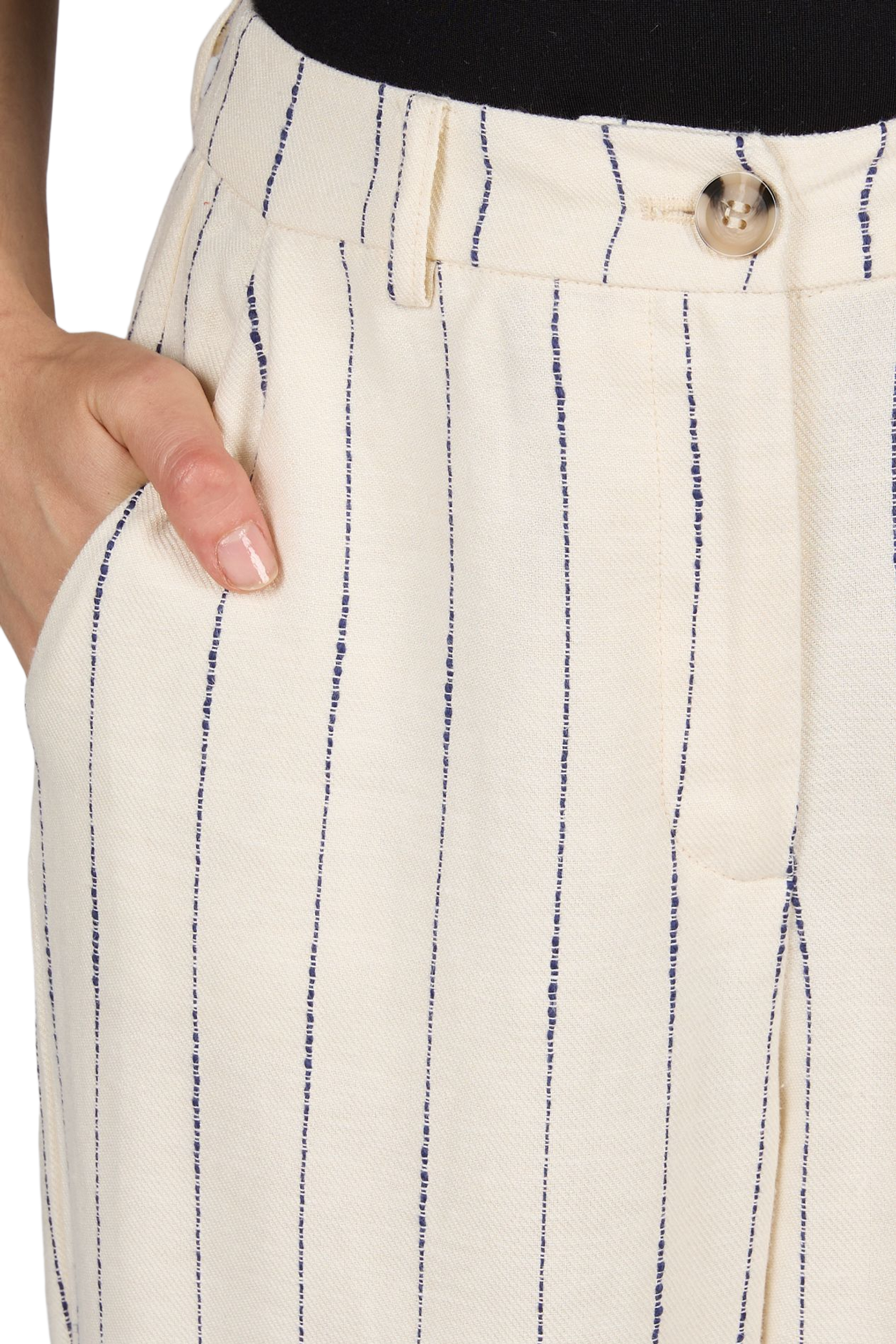 Pantaloni a righe Vidancina VILA Beige
