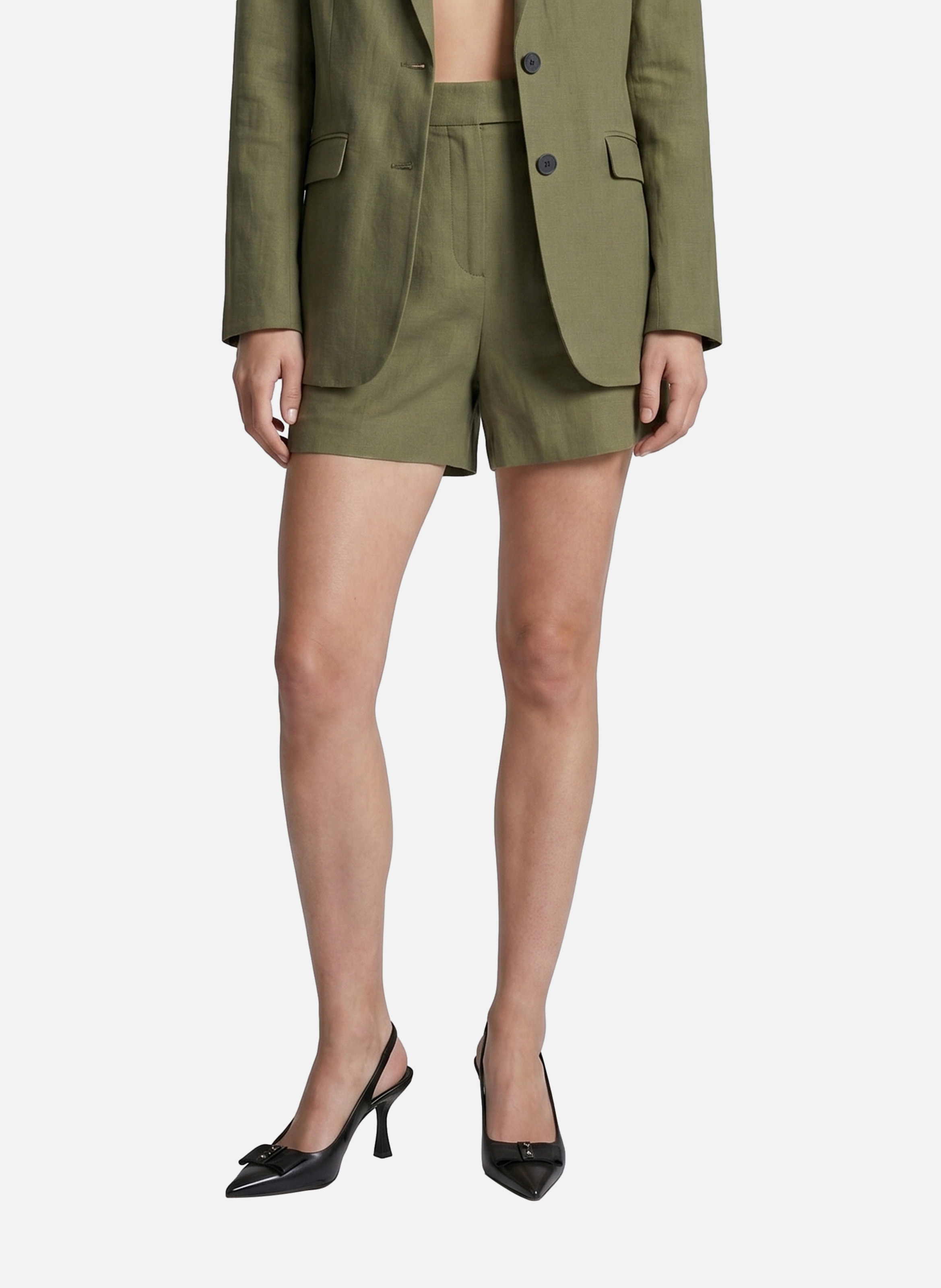 Short en lin THE KOOPLES Vert
