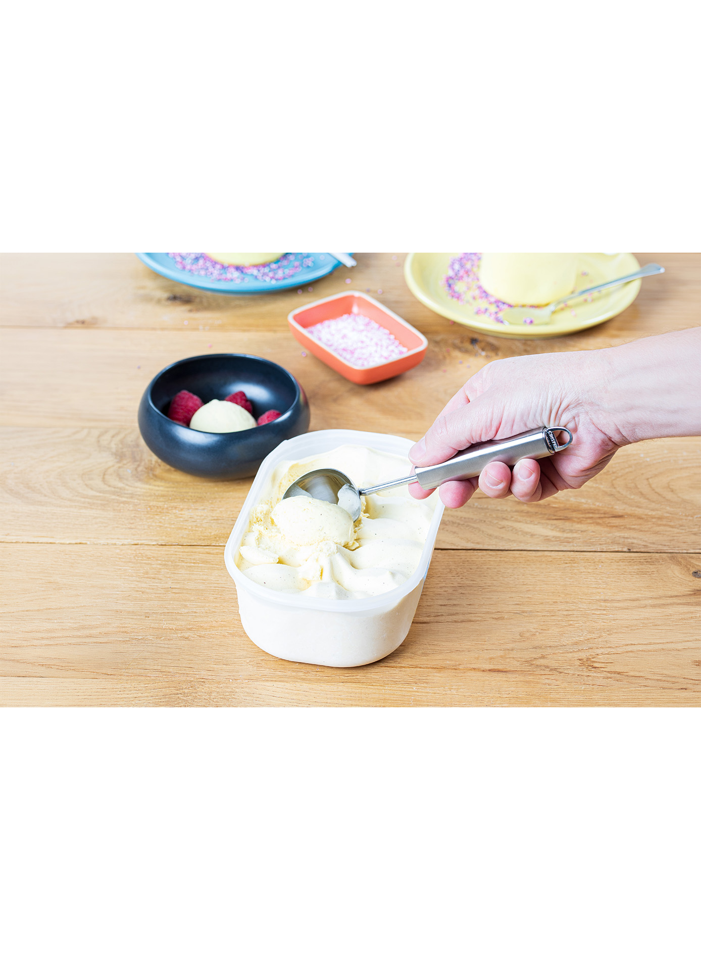 Cuillère à glace Poc en inox CRISTEL Gris