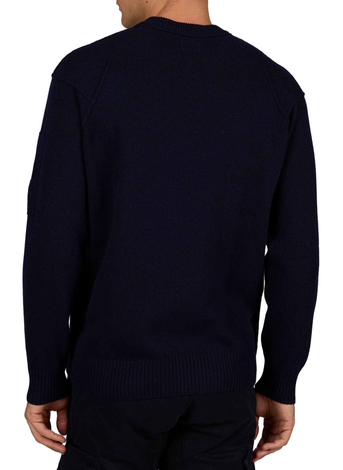 Rechte trui van gemengde wol CP COMPANY Blauw