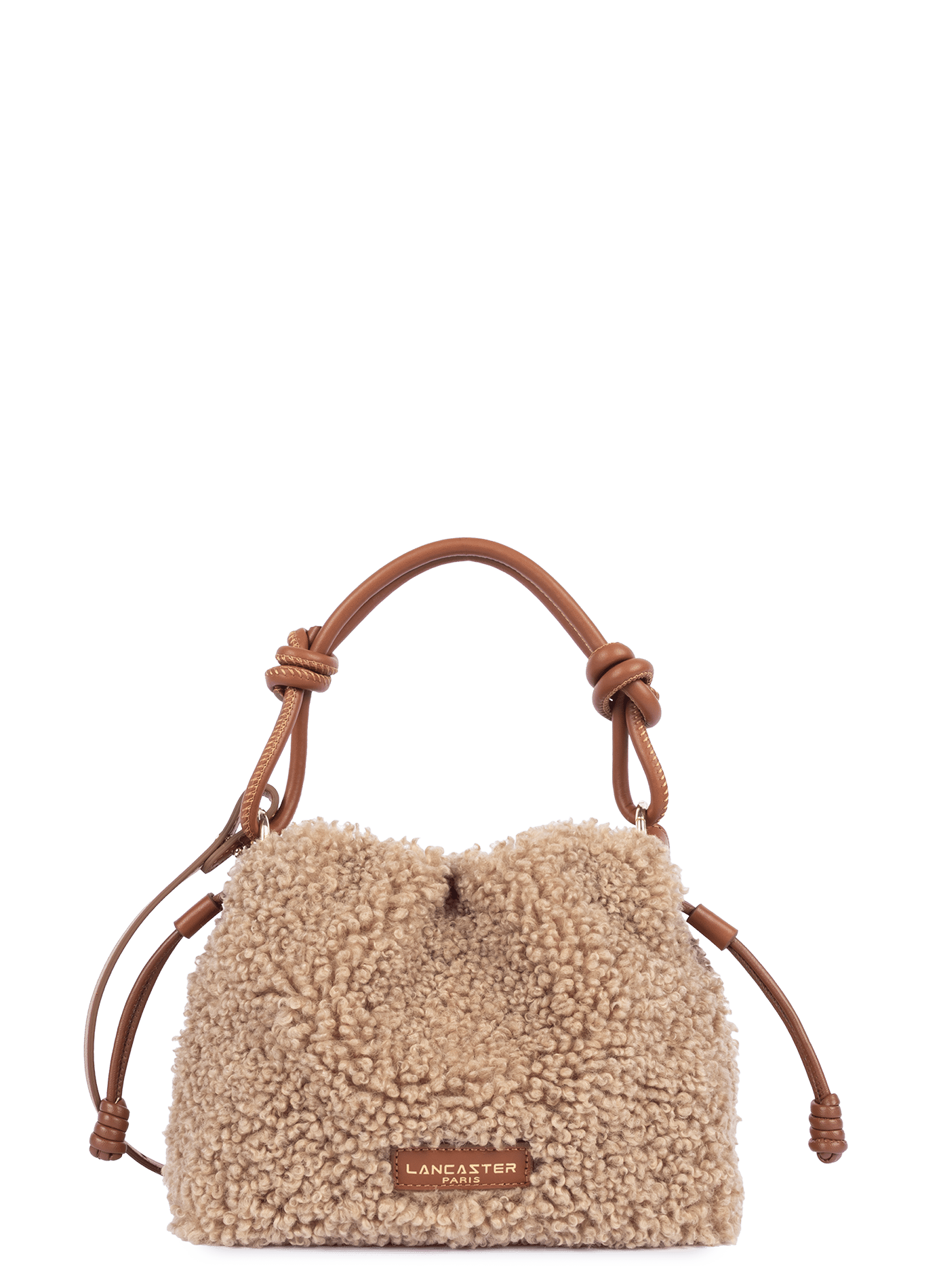 Petit sac besace - moumoute LANCASTER Marron