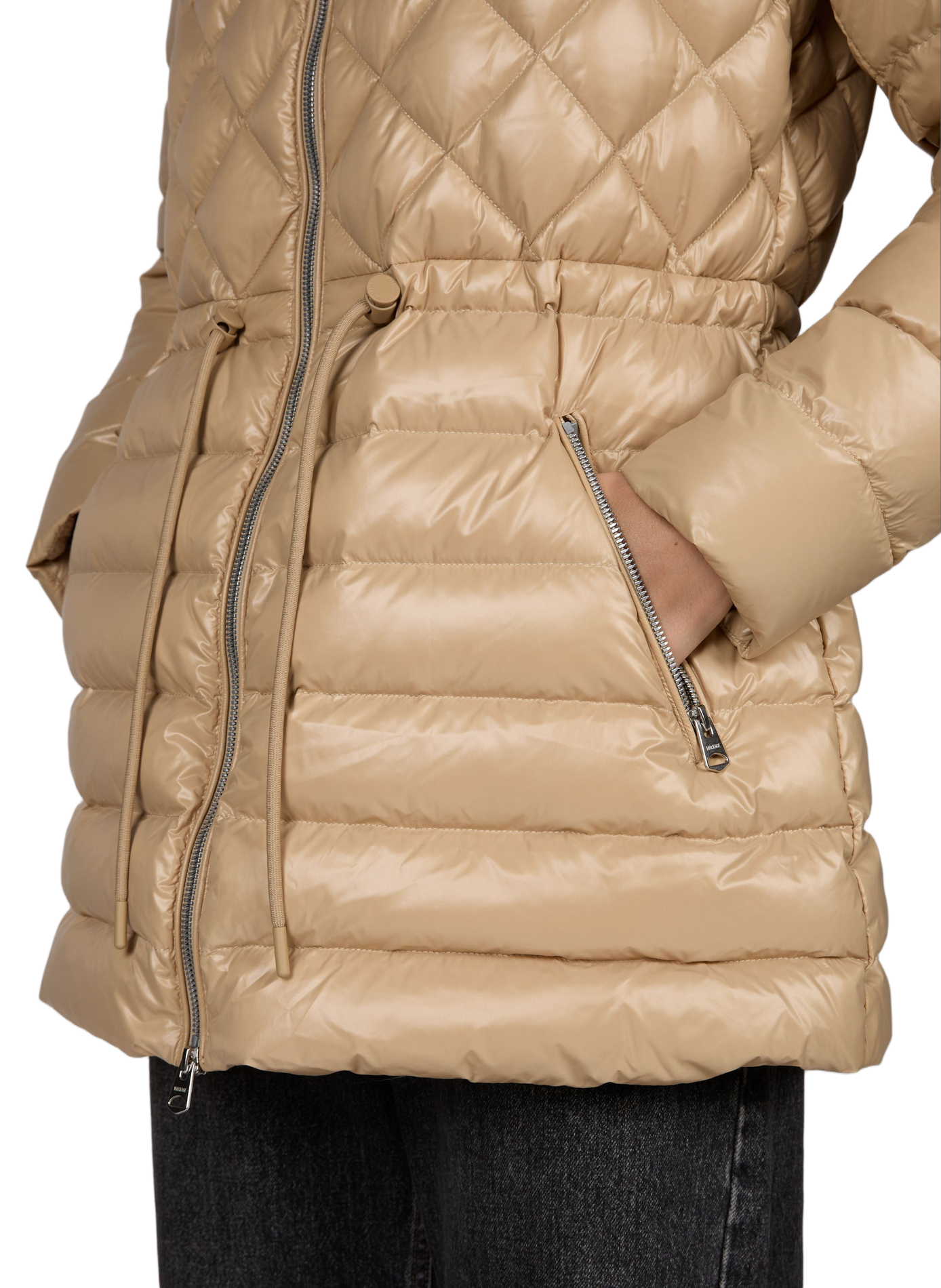Quilted hooded Down jacket MACKAGE Beige