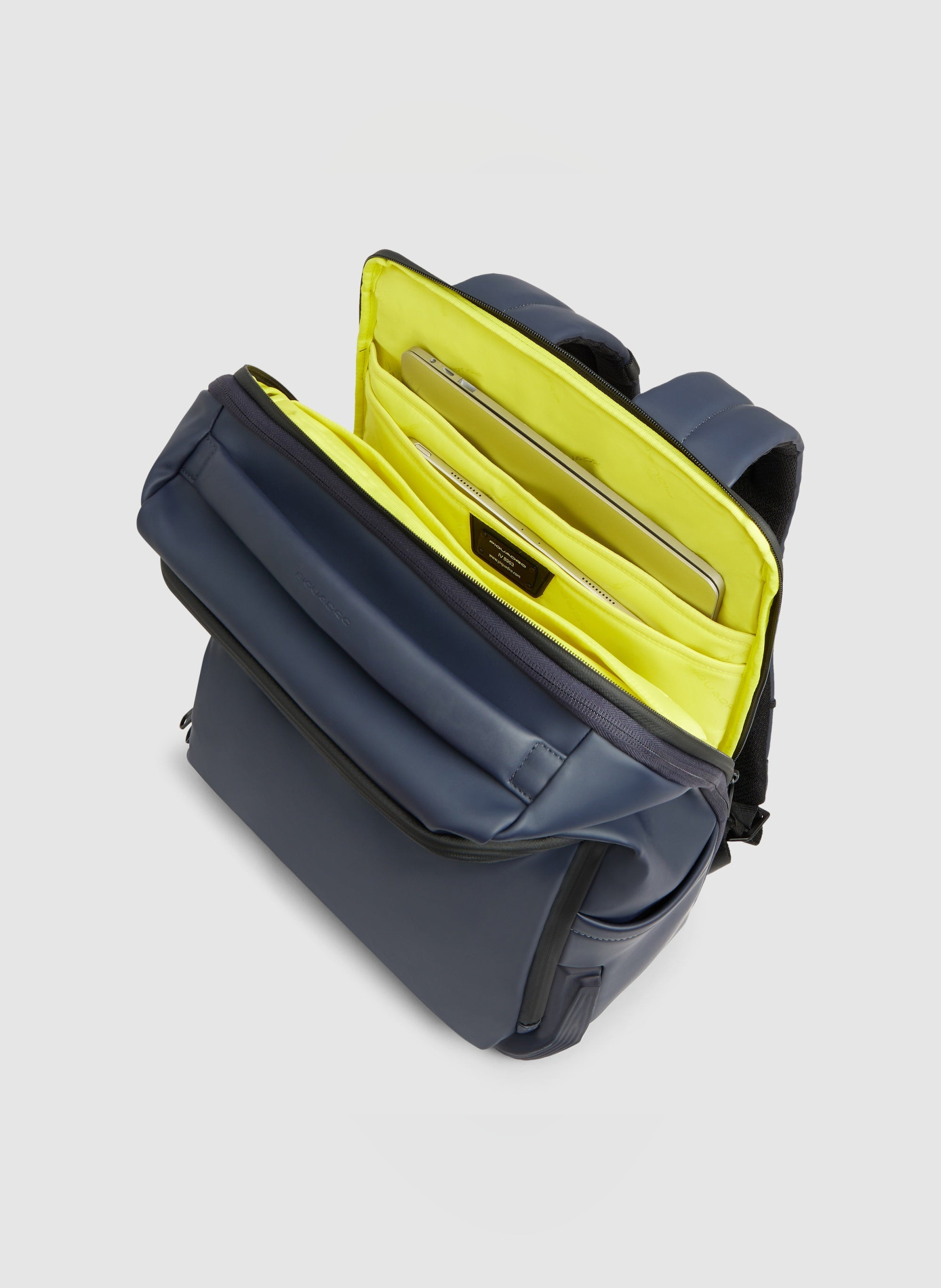 Sac à dos de voyage déperlant pour ordinateur PIQUADRO Bleu