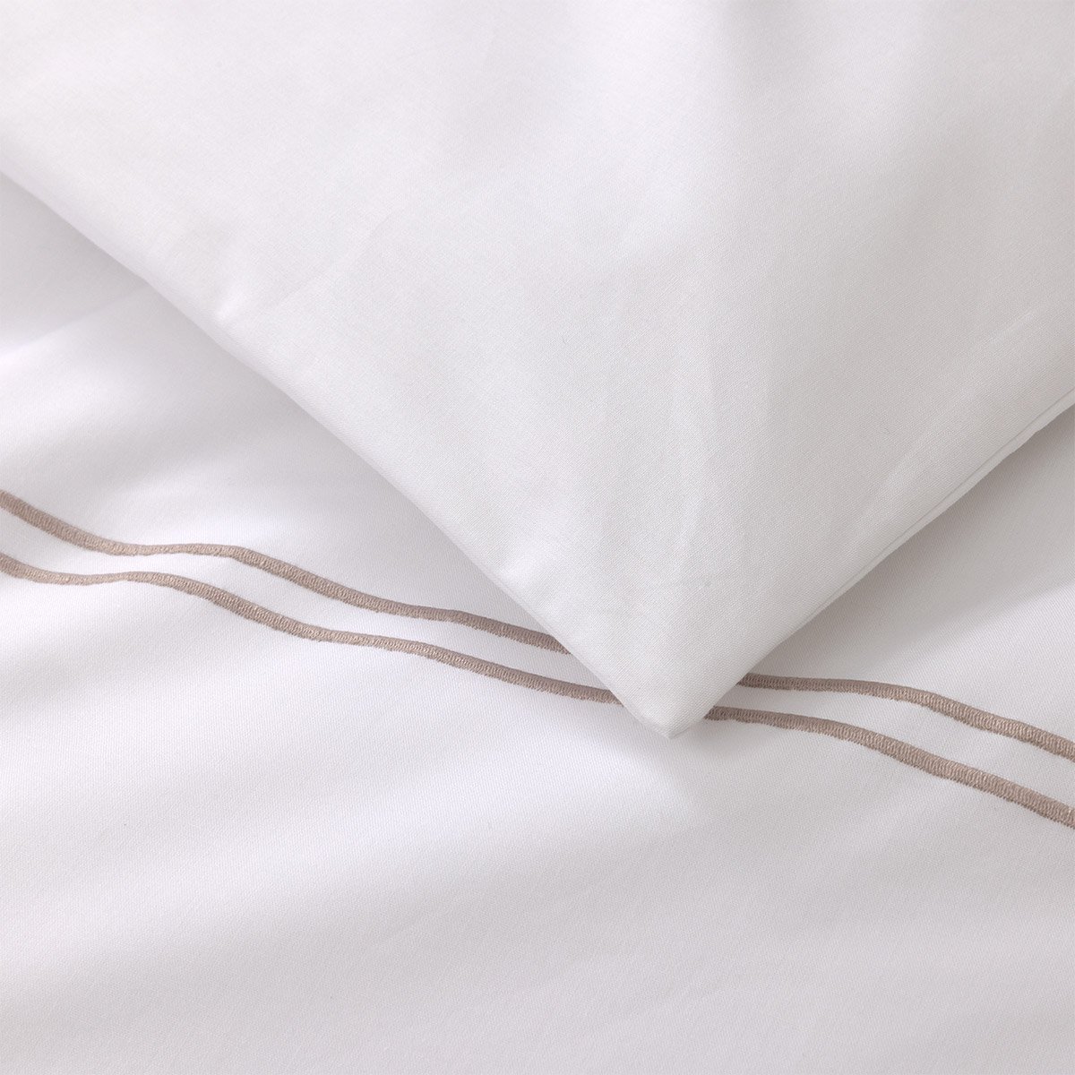 Housse de couette en percale de coton, duo YVES DELORME Gris