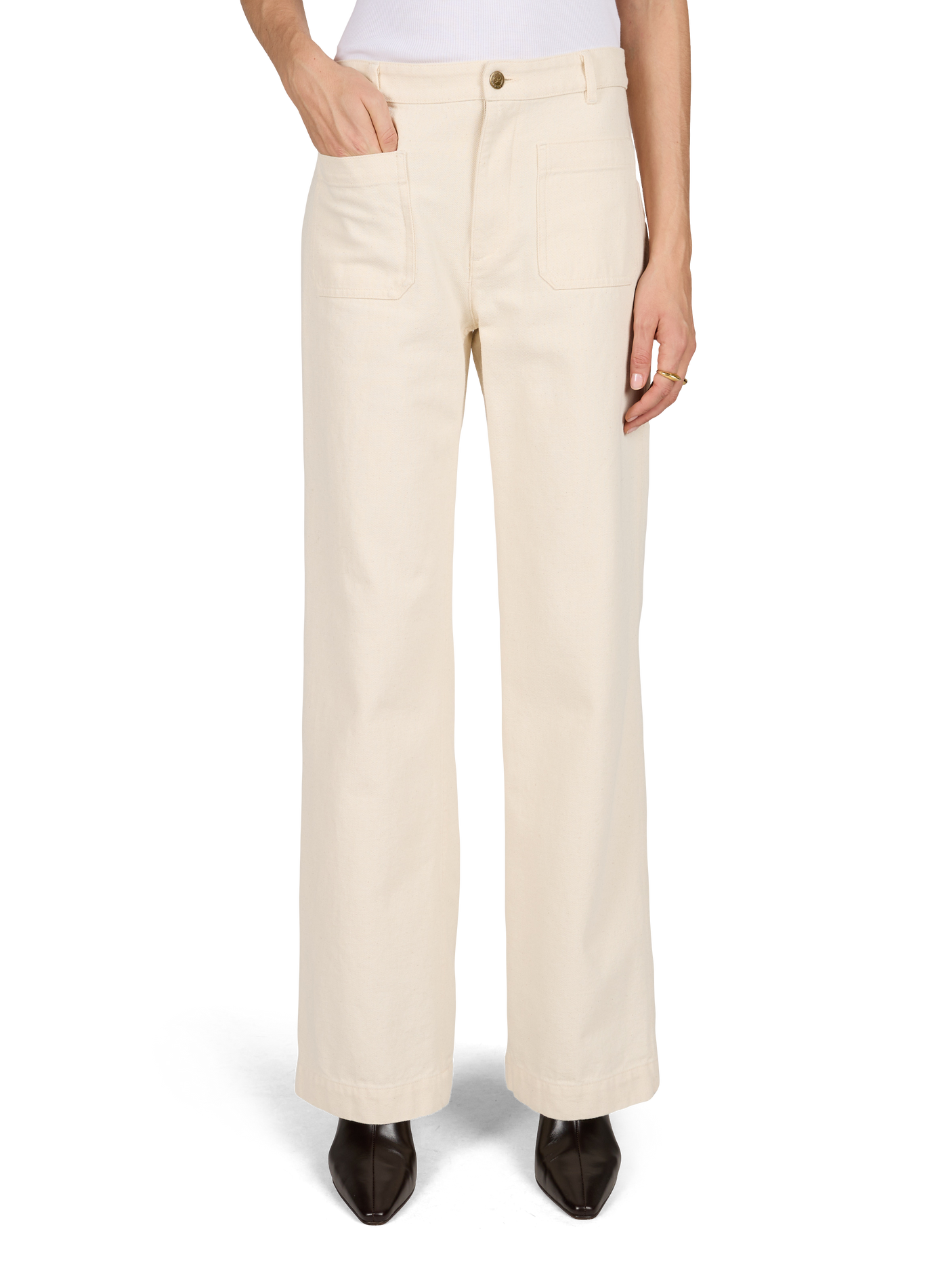 Straight-cut cotton jeans A.P.C. Beige