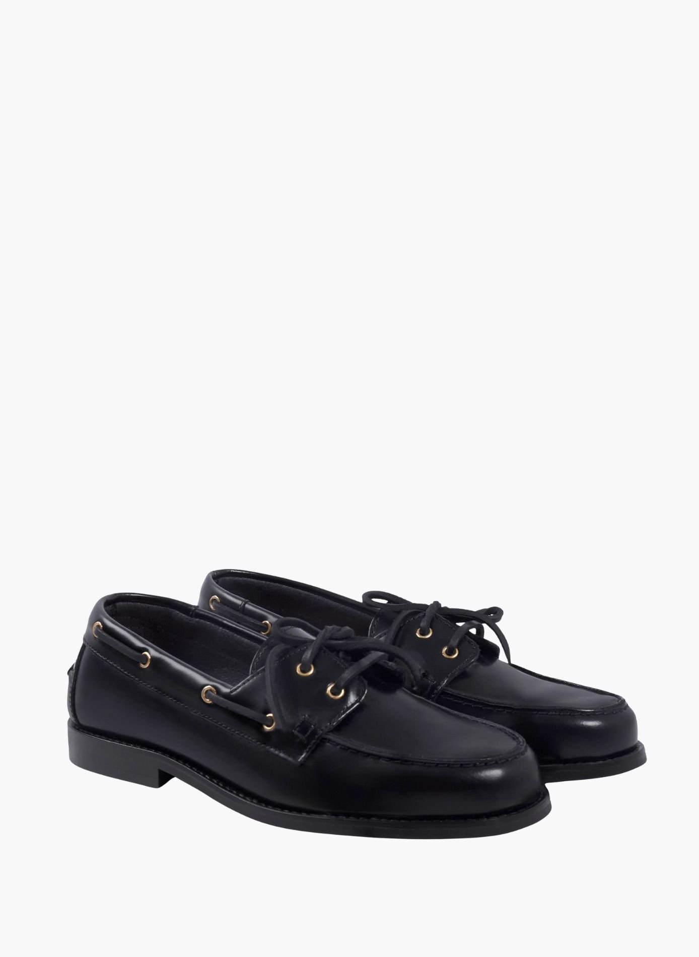 Mocassins bateau thelma cuir vernis JULES & JENN Noir
