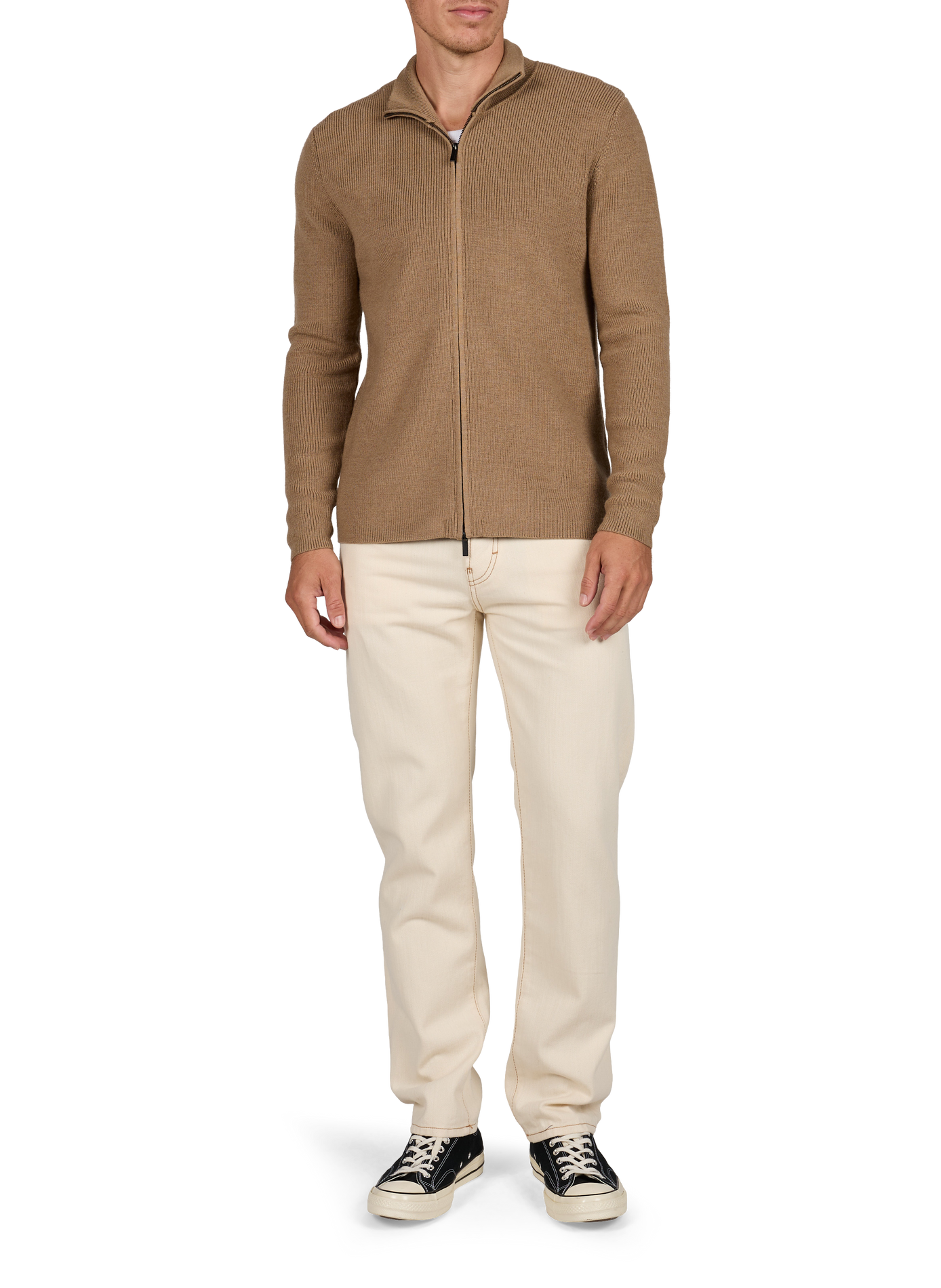 Gerade geschnittene Edo Jeans aus Baumwolle und Kaschmir JACOB COHEN Beige