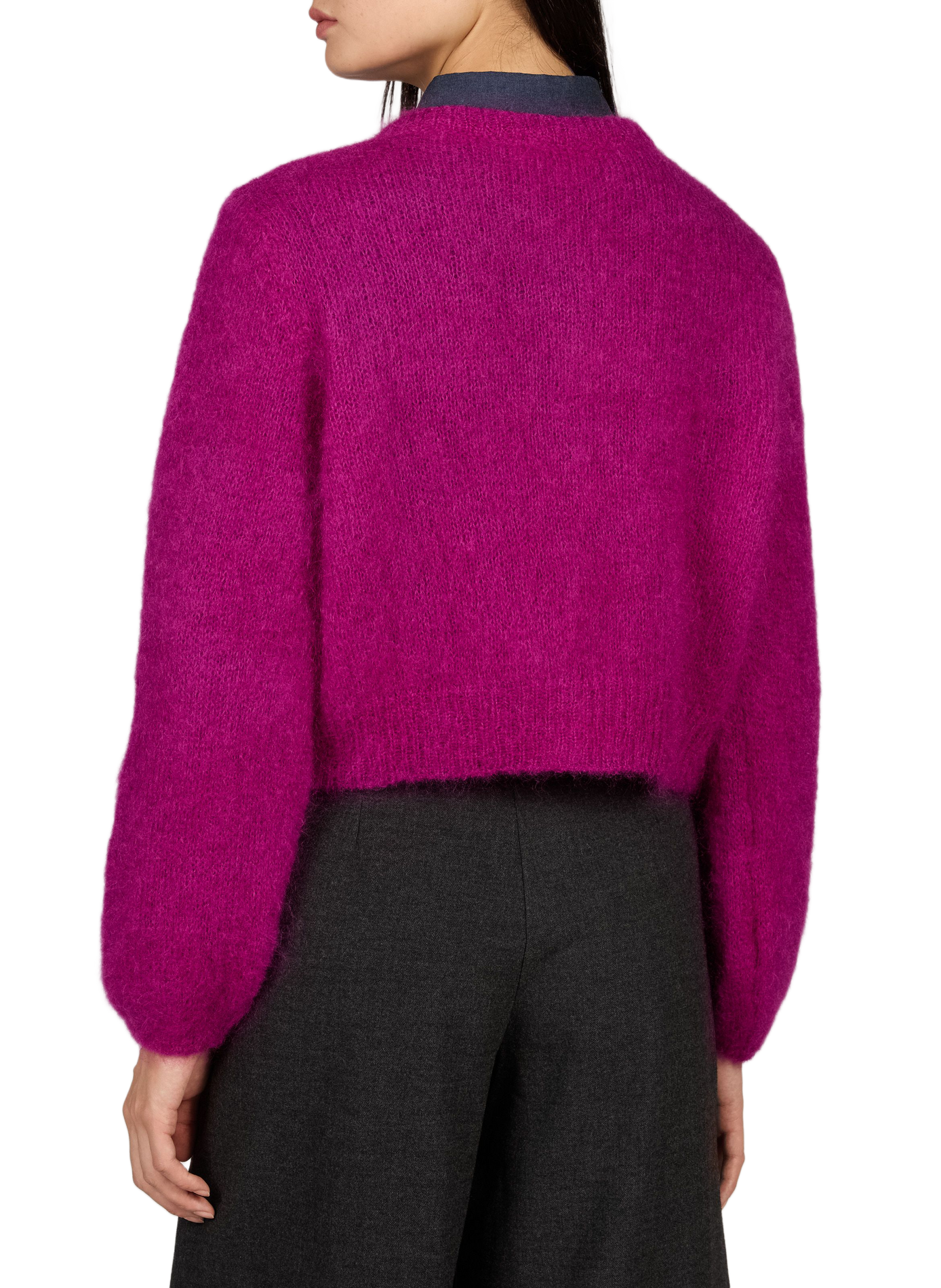Weites Strickweste aus gemischtem Mohair LAURE+MAX Rosa