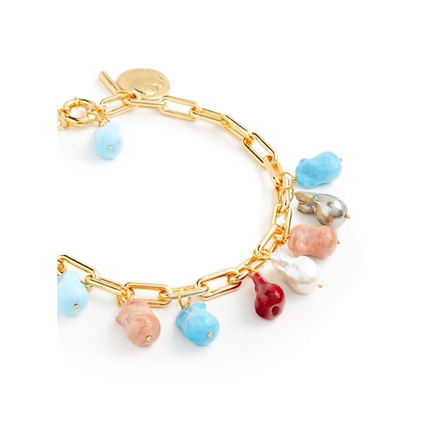 Collier en plaqué or à charms