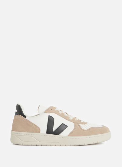 V-10 leather and suede sneakers VEJA