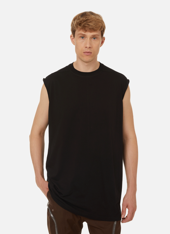 RICK OWENS T-shirt sans manches en coton Noir