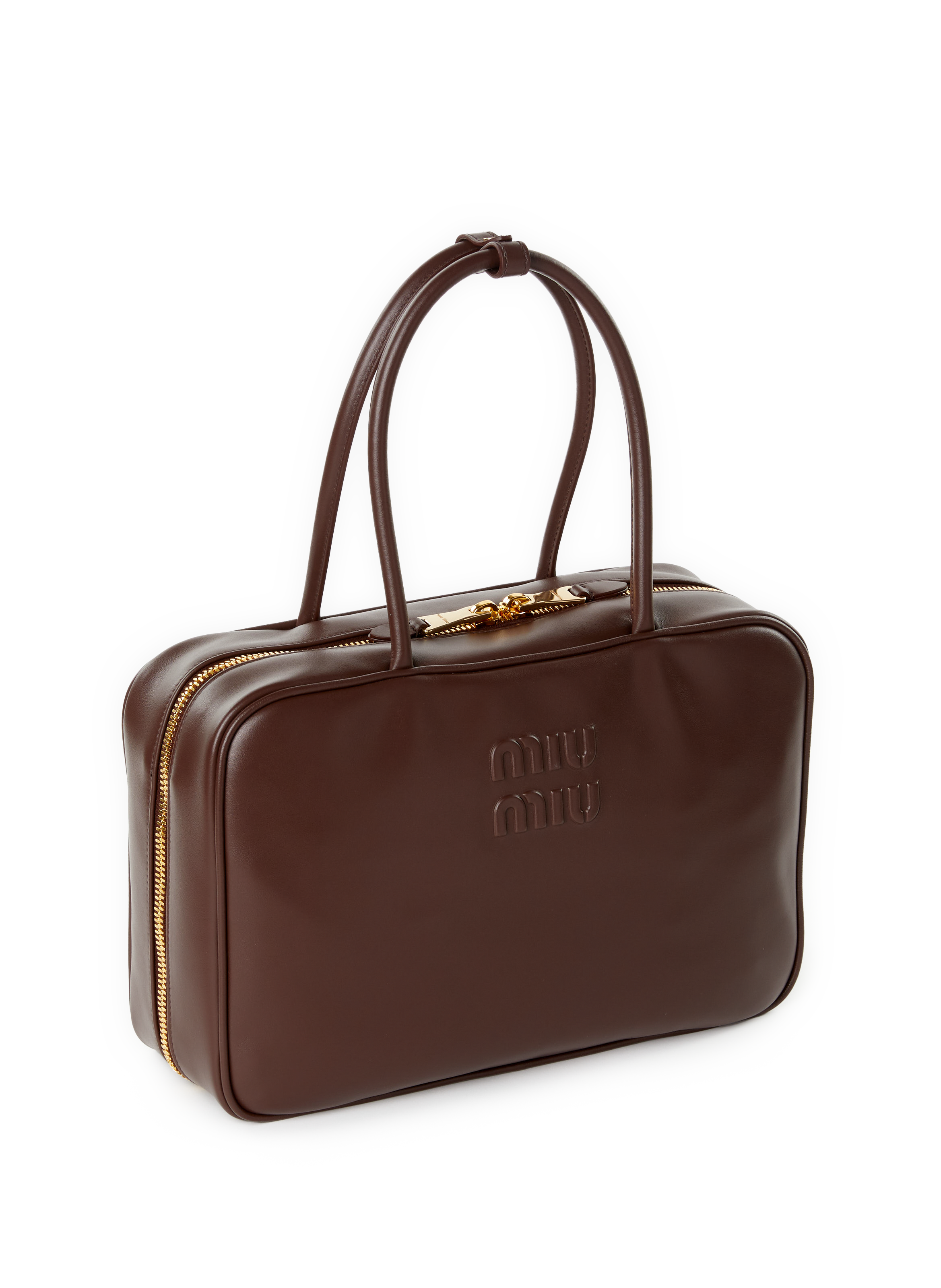 Cleo leather handbag MIU MIU Brown