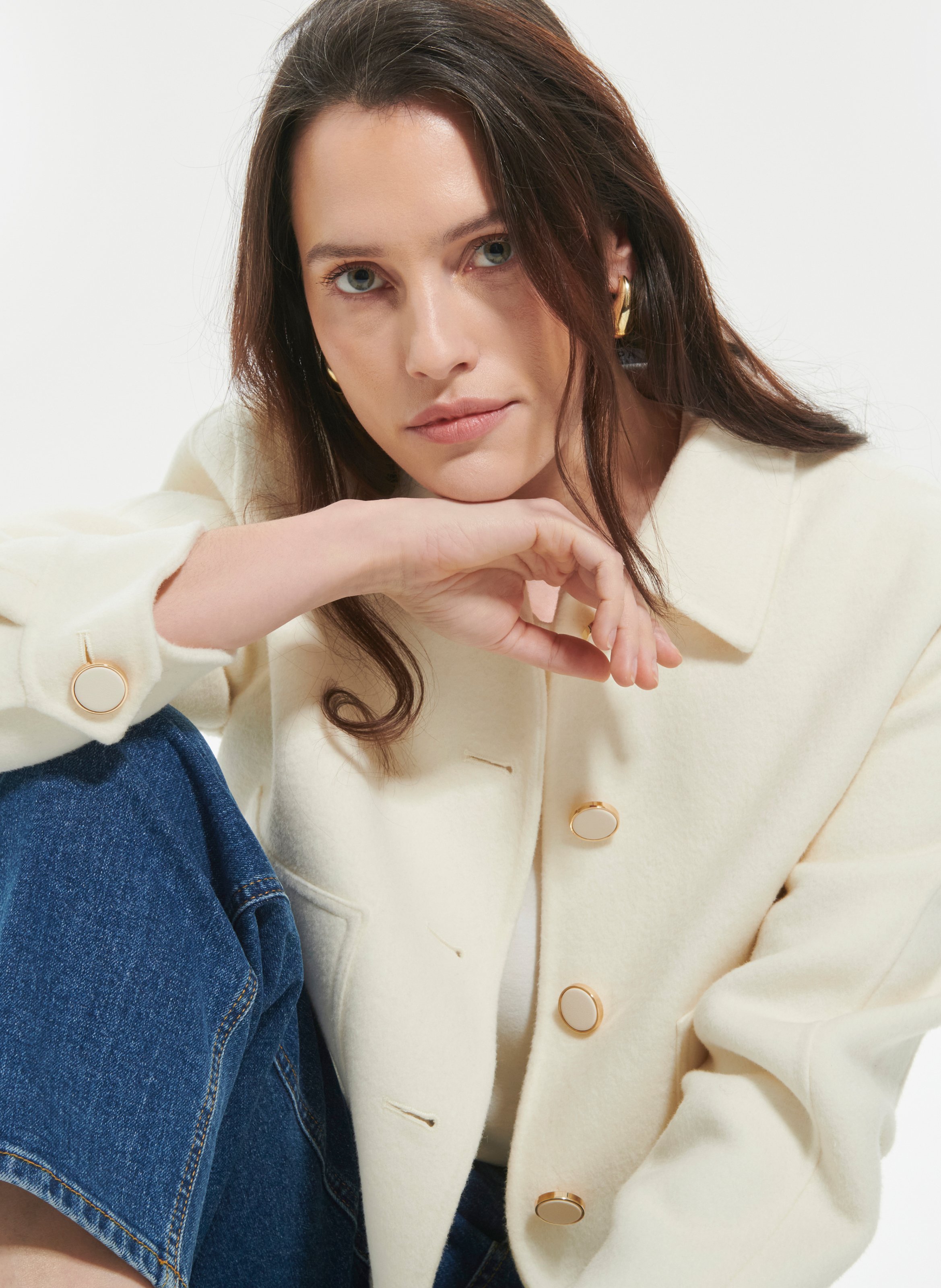 Manteau  majorque ZAPA Blanc