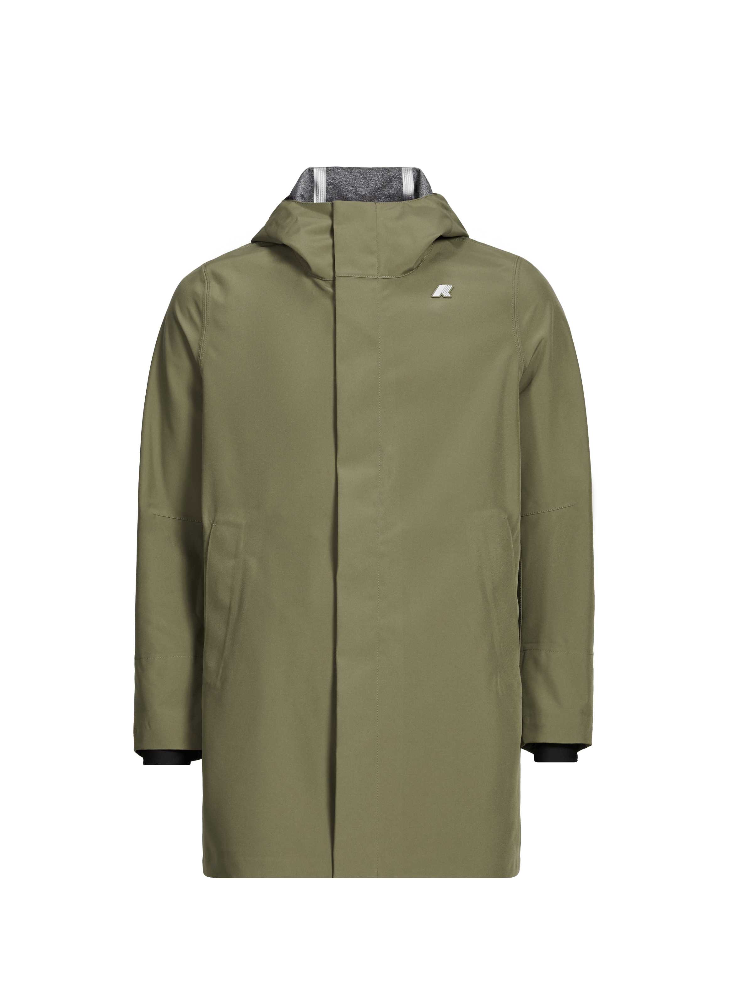Veste droite à capuche  K-WAY Vert