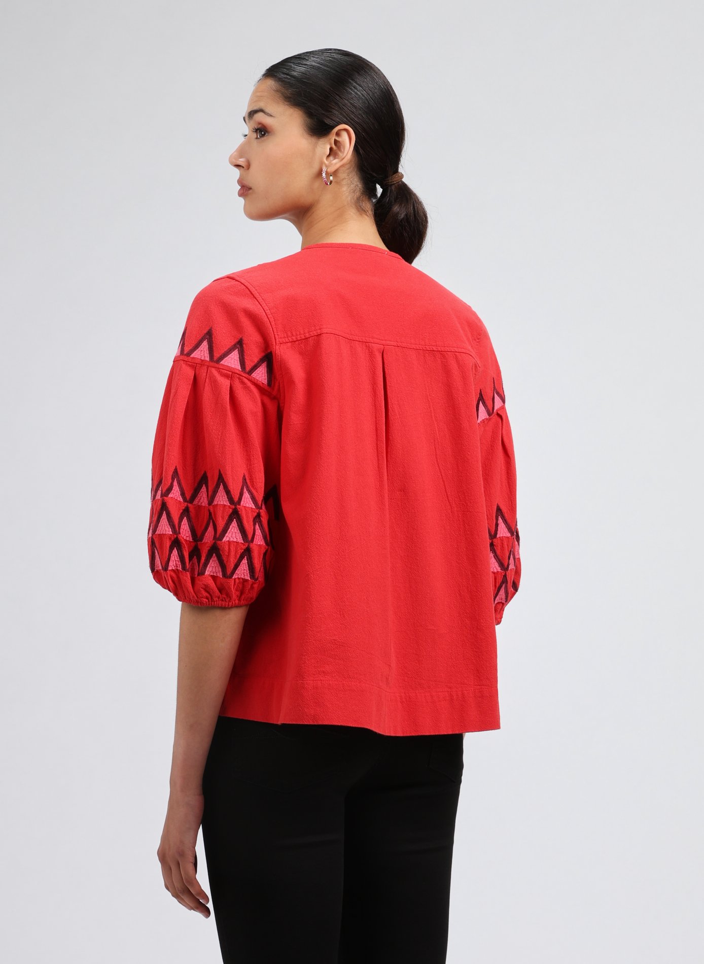 Cotton Blouse LEON & HARPER Red