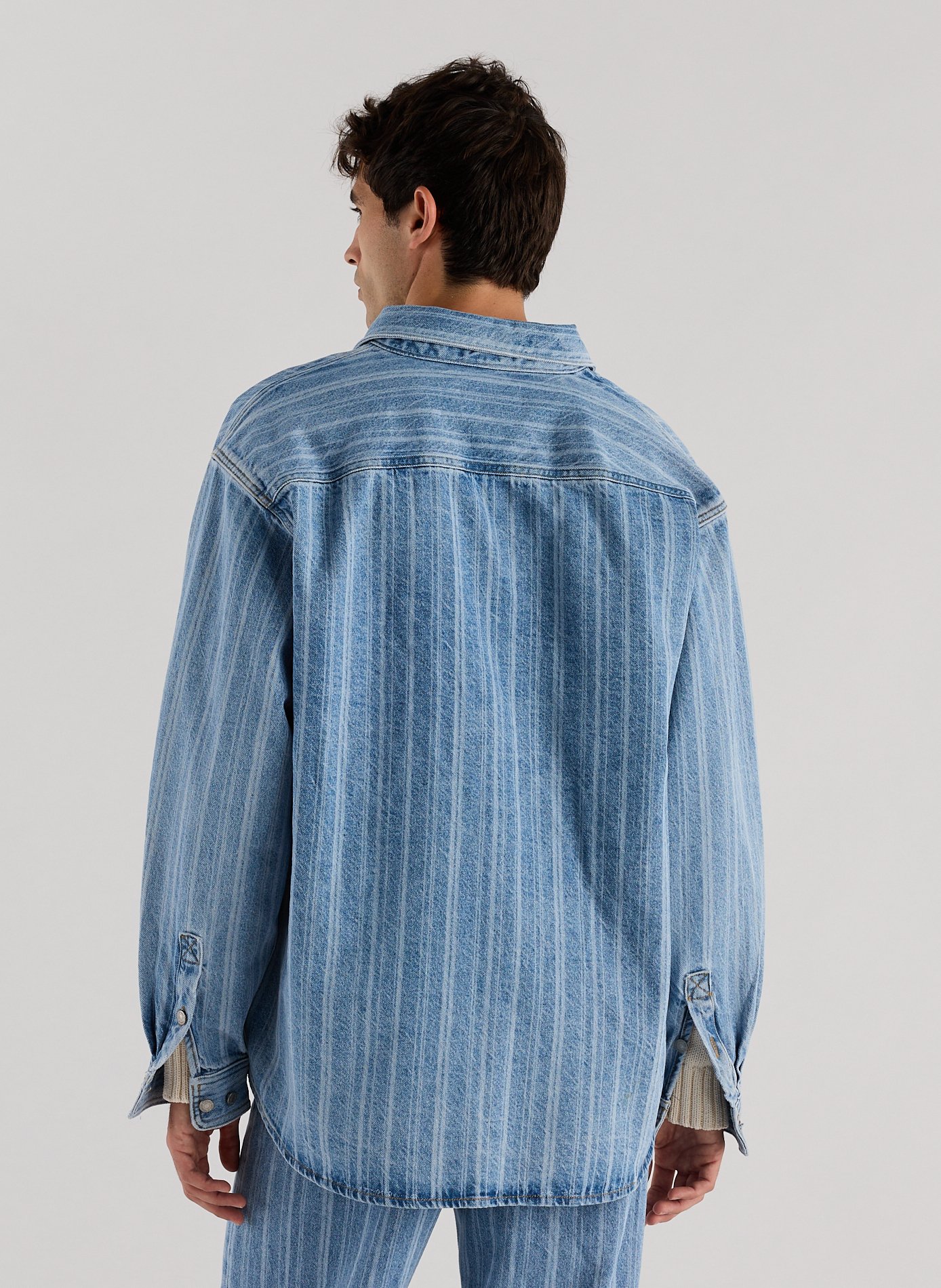 Striped denim overshirt CARHARTT WIP Blue