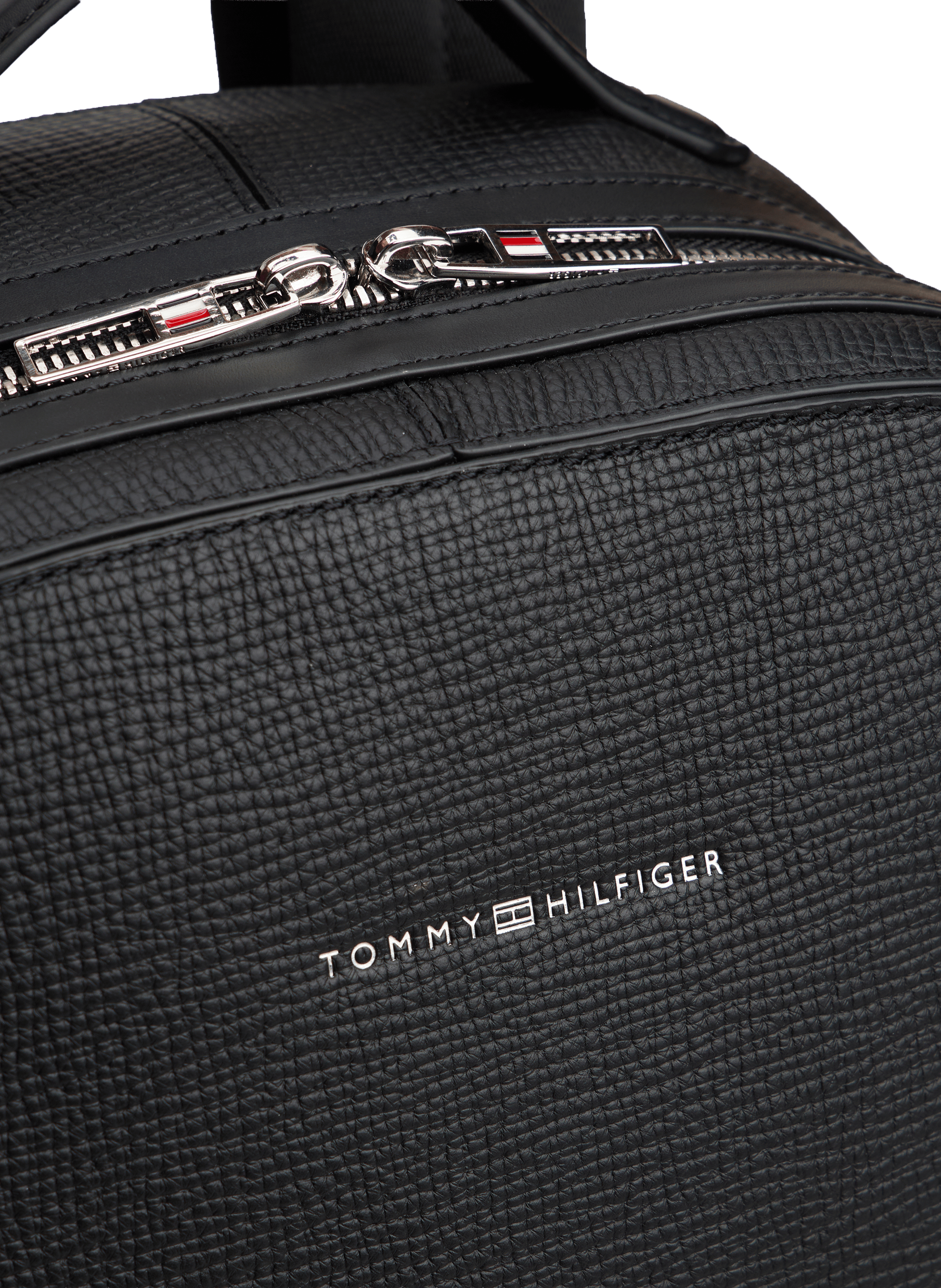 Mixed leather backpack TOMMY HILFIGER Black