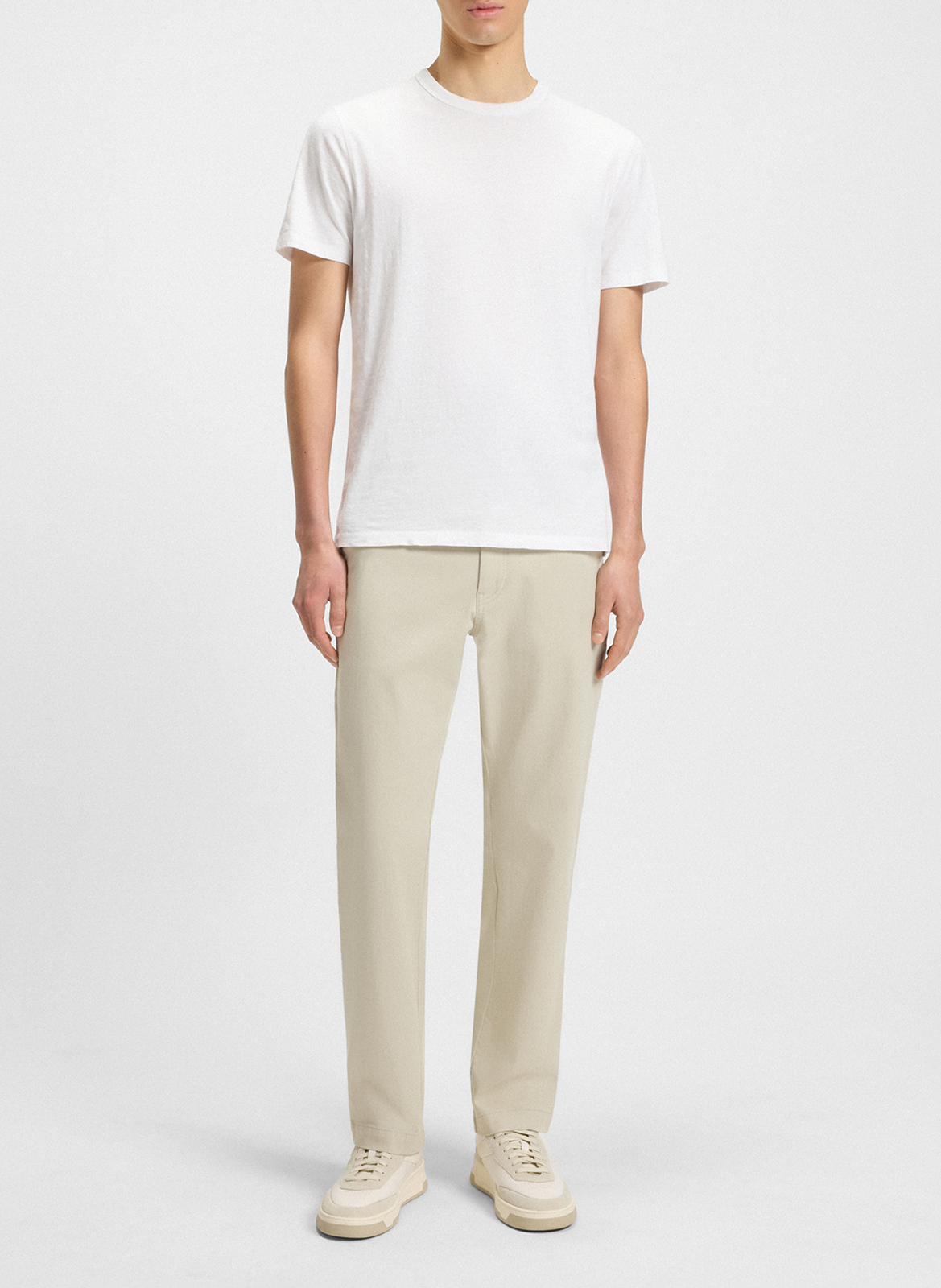 Tee-shirt col rond en coton BOSS Blanc
