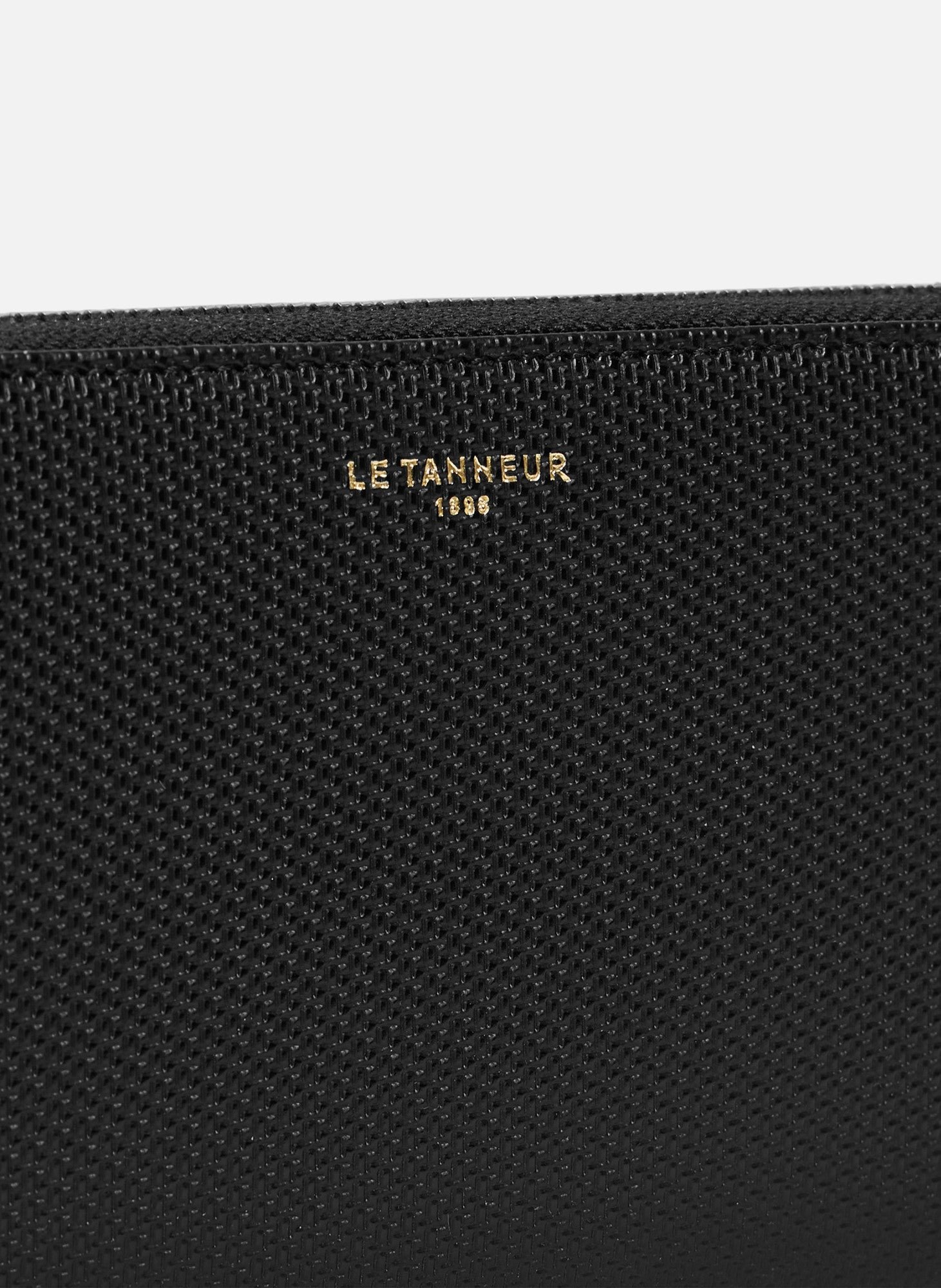 Compagnon zippé emilie en cuir signature t LE TANNEUR Noir