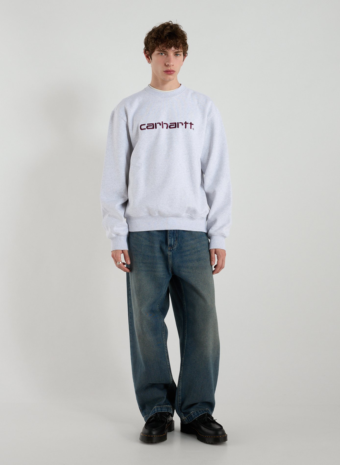 Oversized logo sweatshirt CARHARTT WIP Grey