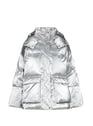 Quilted jacket with removable hood | Silver by OOF WEAR OOF WEAR Quilted jacket with removable hood | Silver