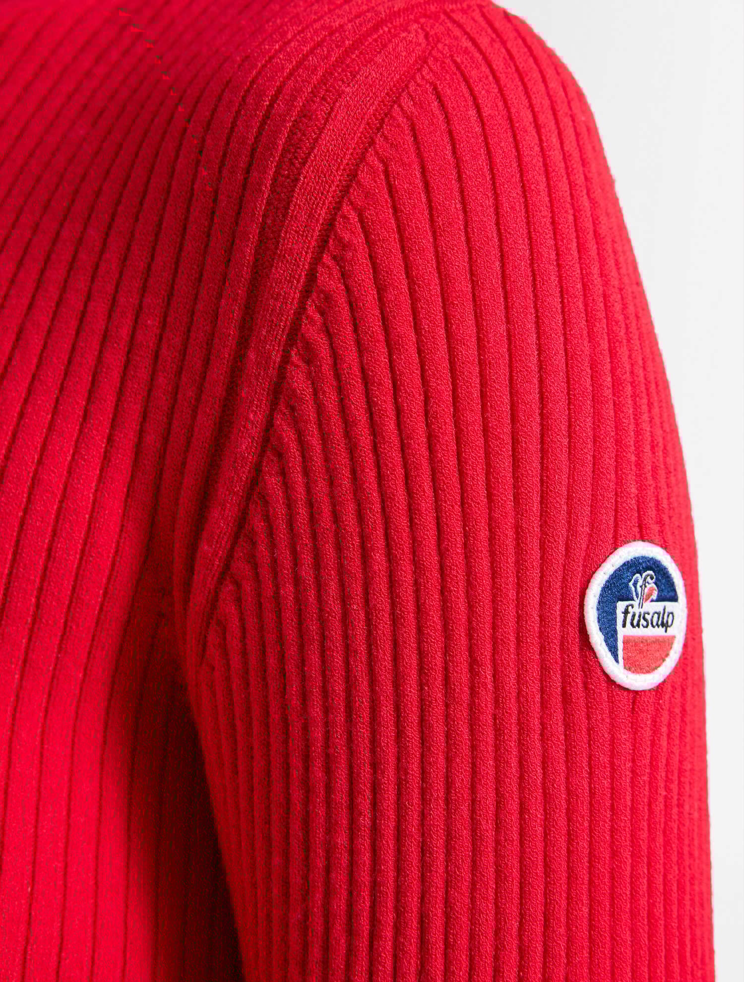 Pull ancelle col roulé coupe regular FUSALP Rouge