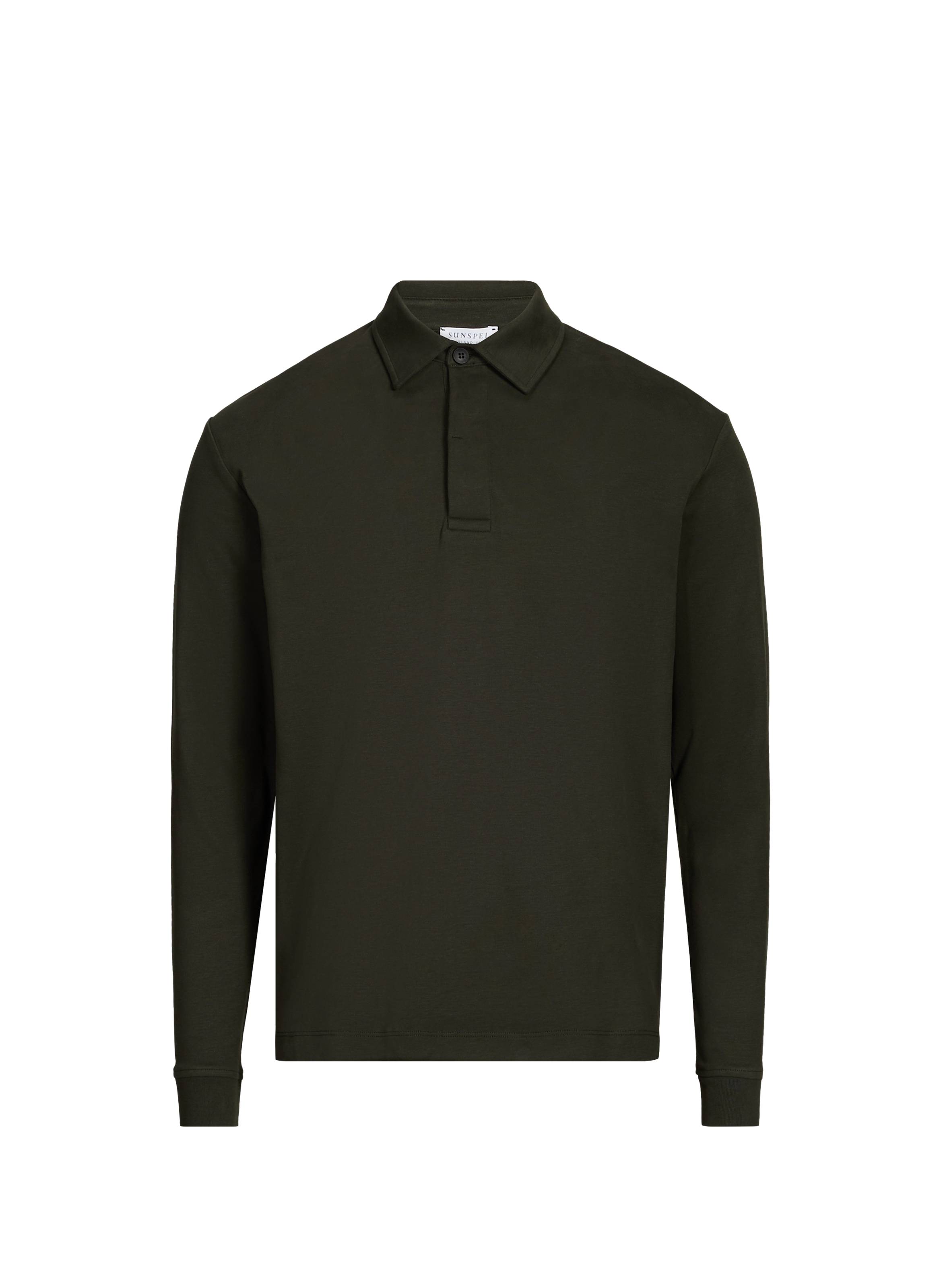 SUNSPEL Polo manches longues en coton Noir