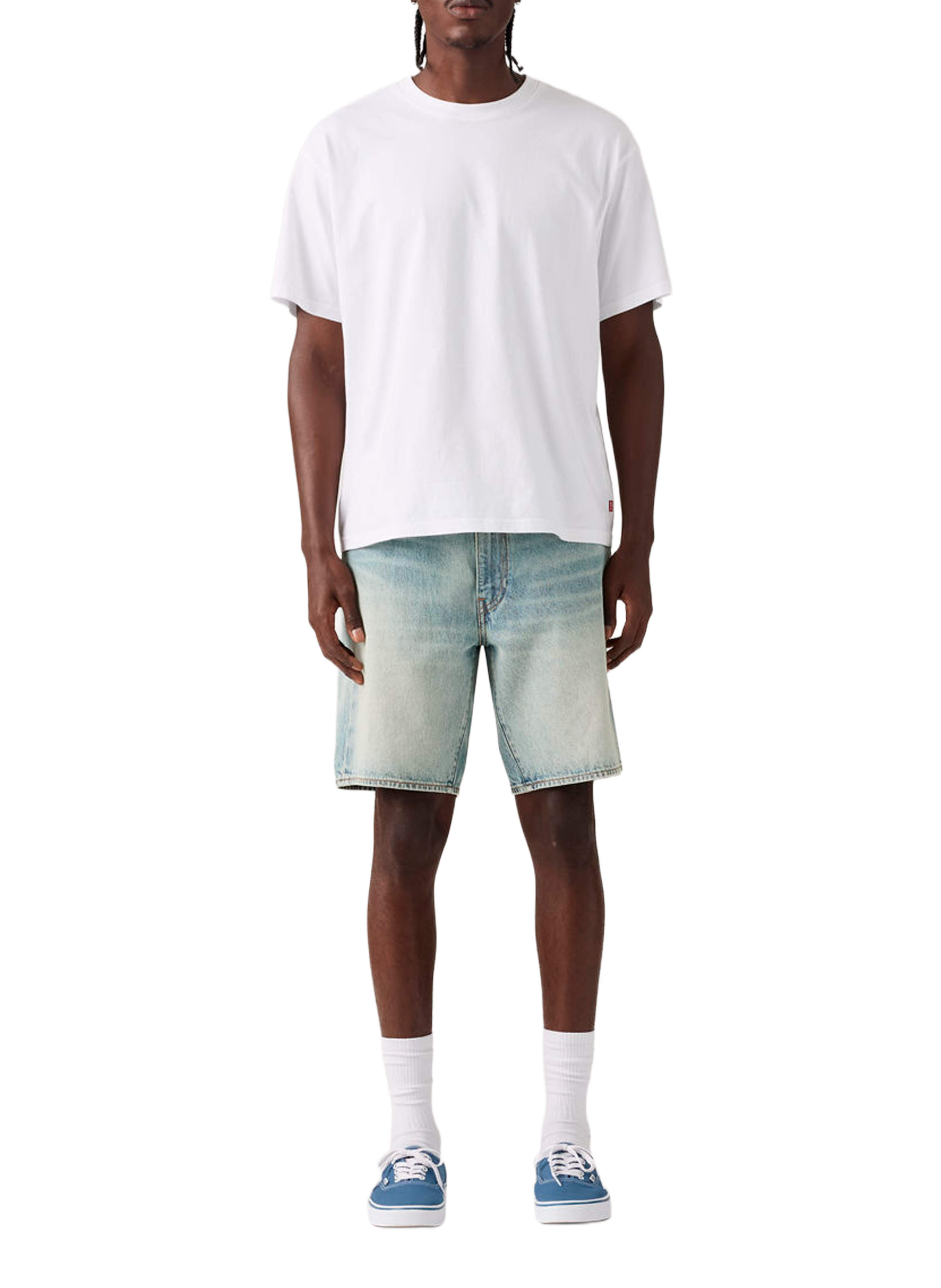 Bermuda délavé en coton mélangé LEVI'S Bleu