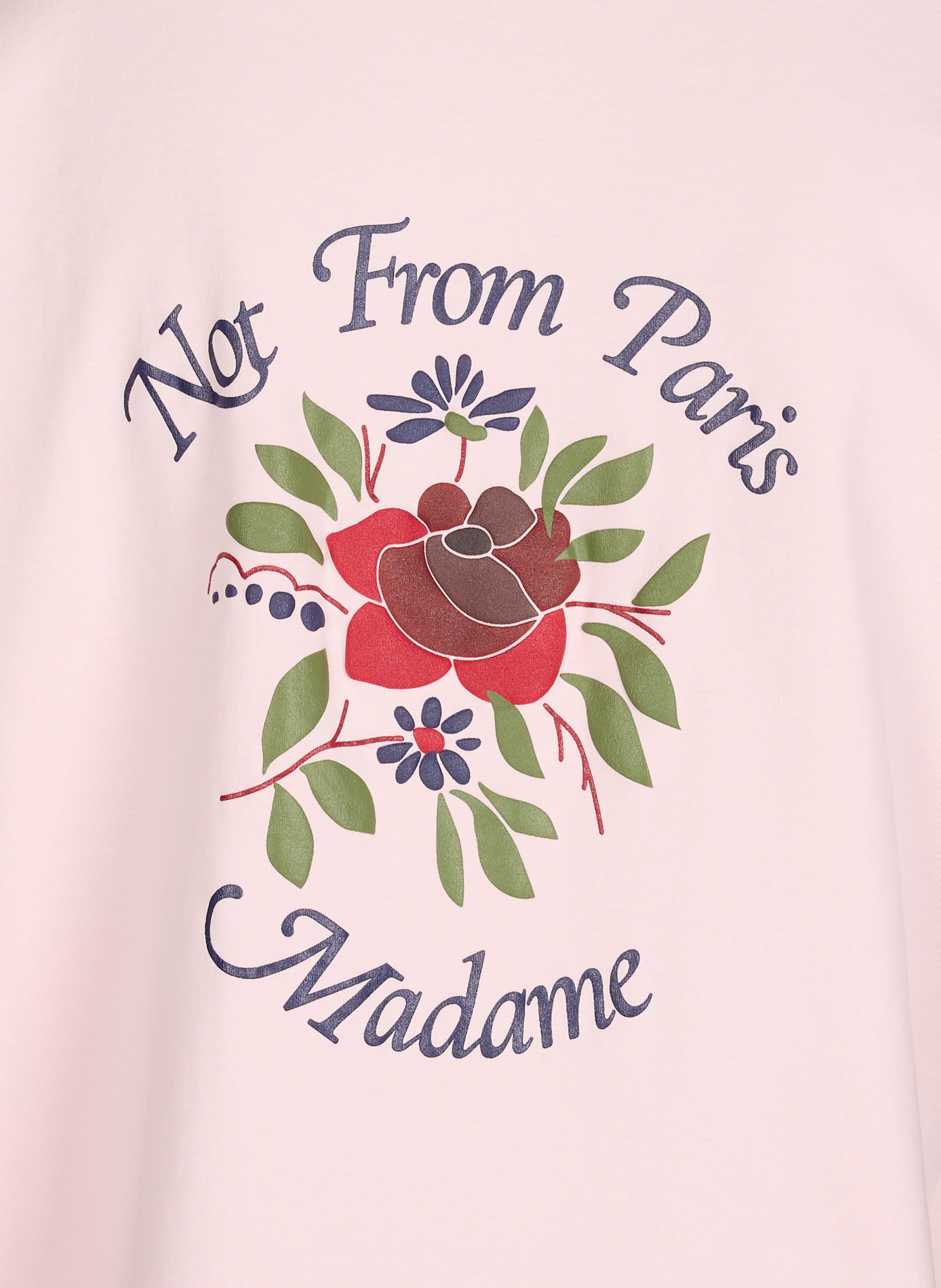 Round neck cotton T-shirt with screen print DROLE DE MONSIEUR Pink