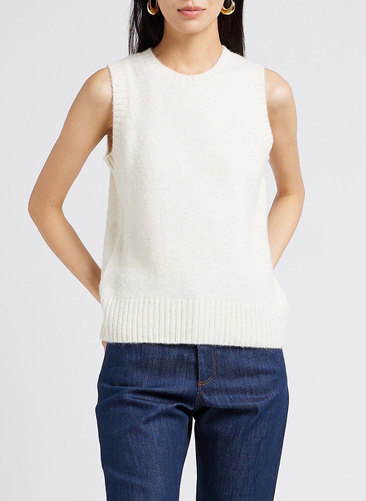 Pull col rond en maille douce namaste SOEUR Beige