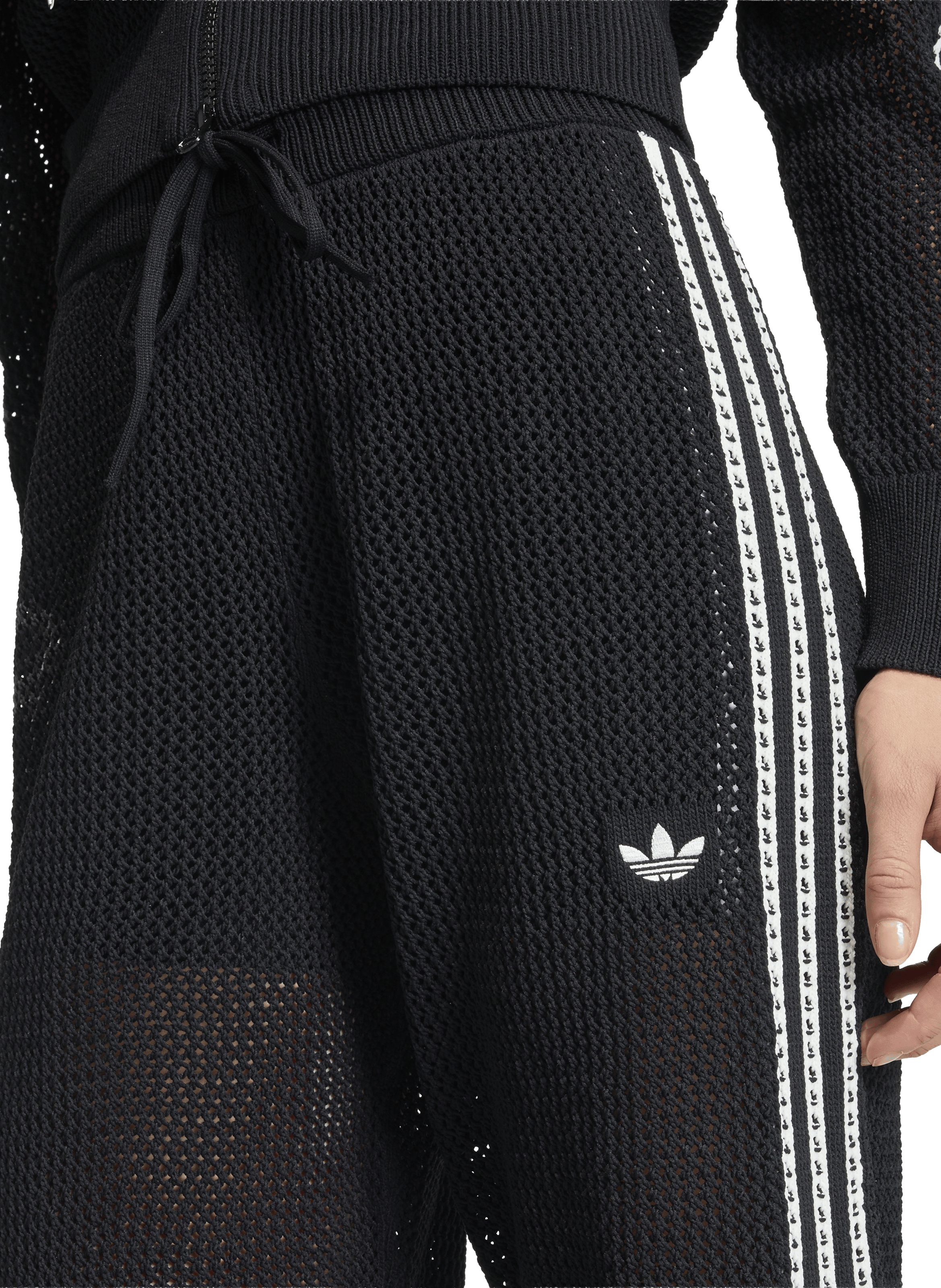 Pantalon de survêtement en crochet ADIDAS Noir