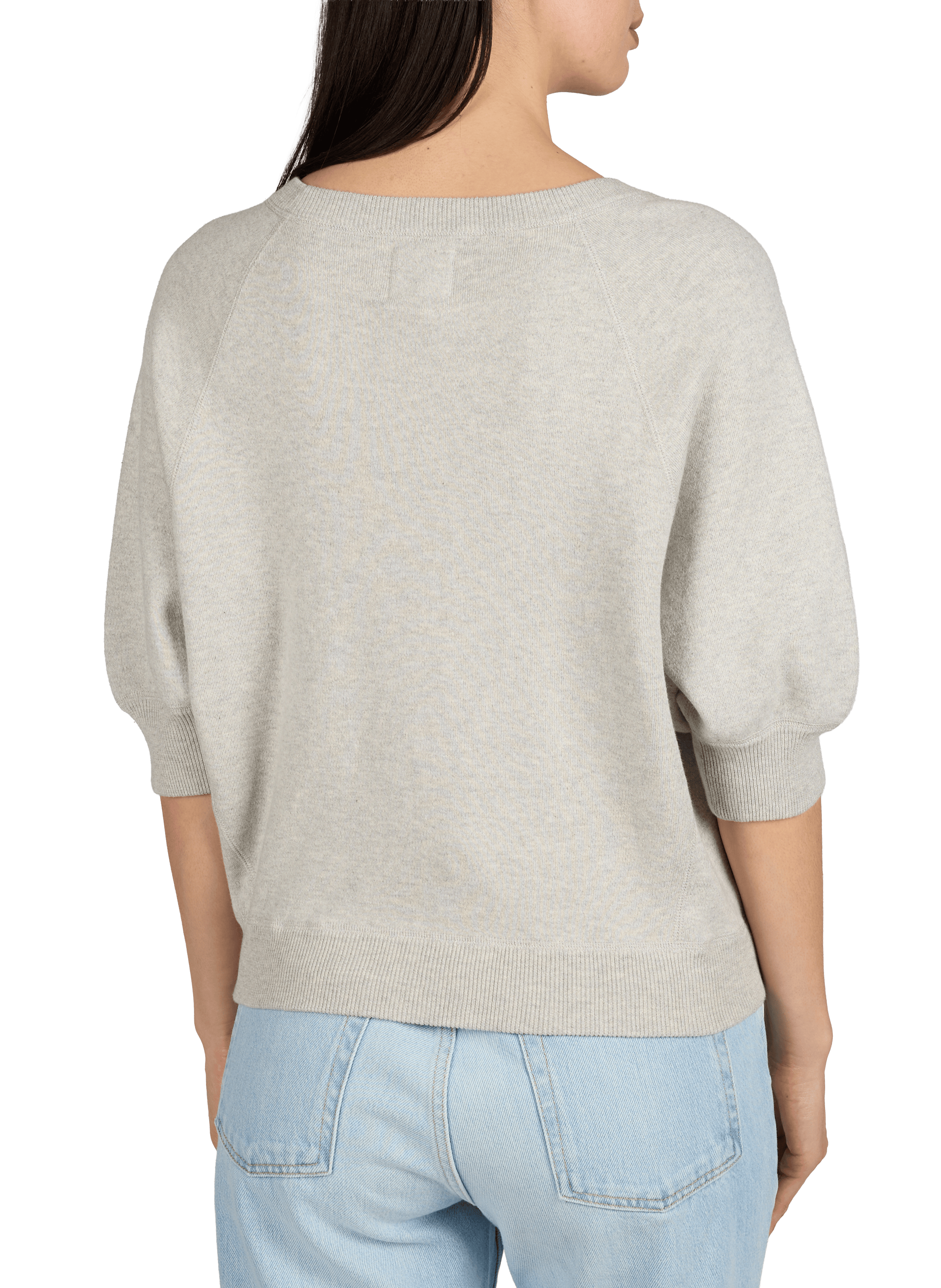Pull manches 3/4 Anglet en coton  BELLEROSE Gris