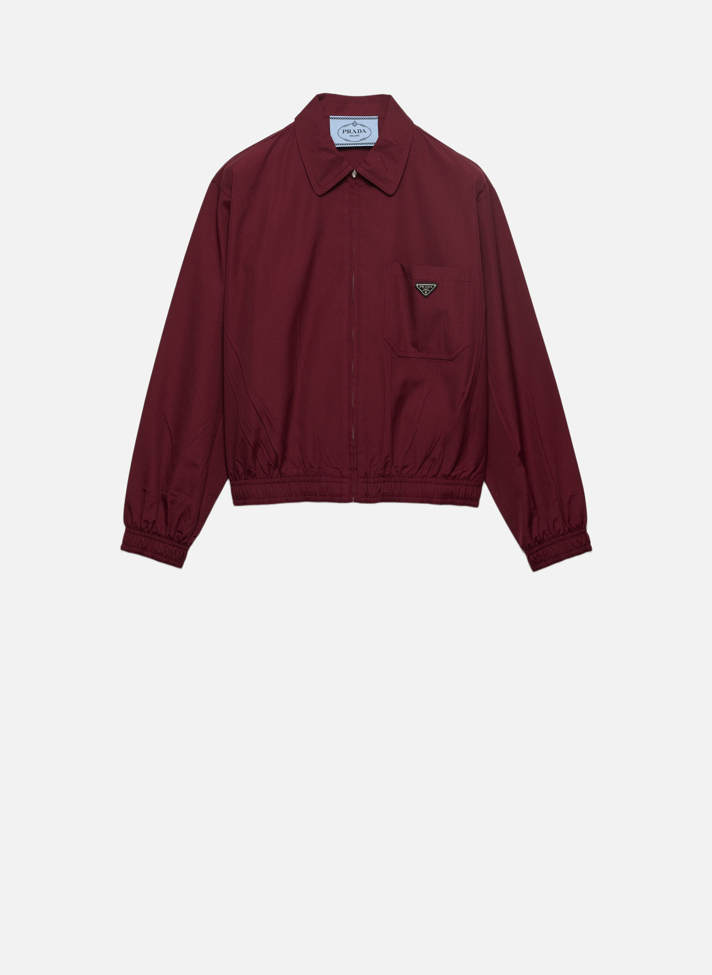 Veste en popeline PRADA Rouge