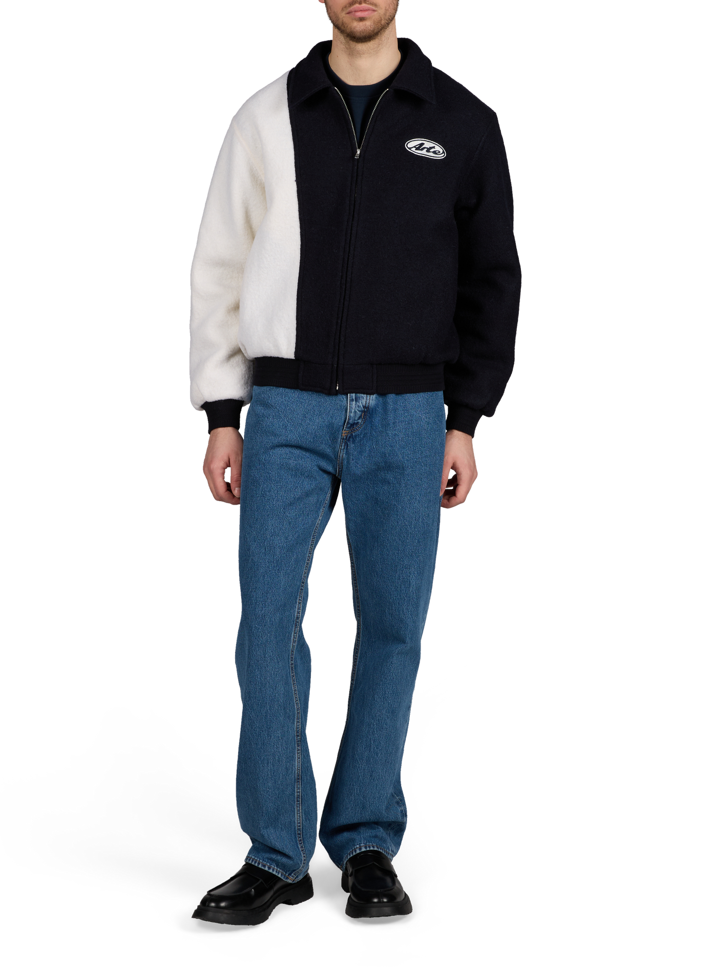 Wool Logo Varsity Jacket ARTE ANTWERP Blue