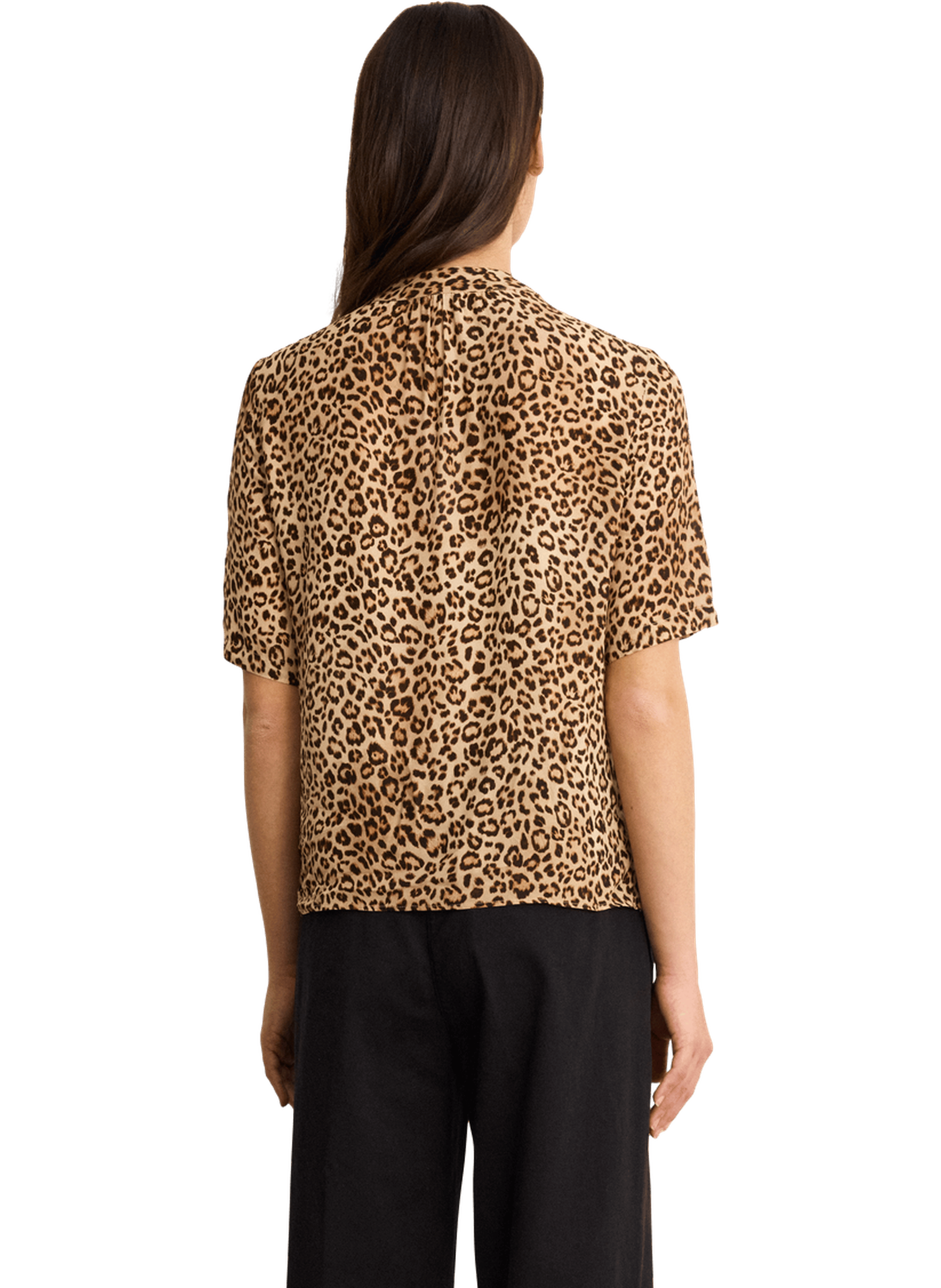 Chemise léopard à volants - catia PABLO Rose