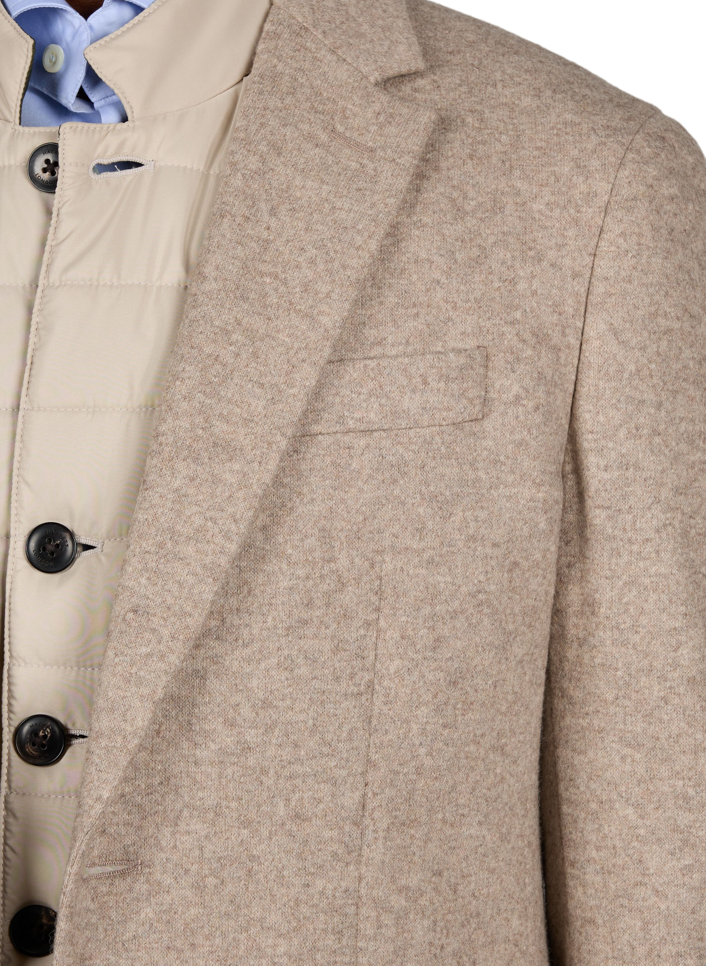 Veste 3 en 1 en laine mélangée HACKETT Marron