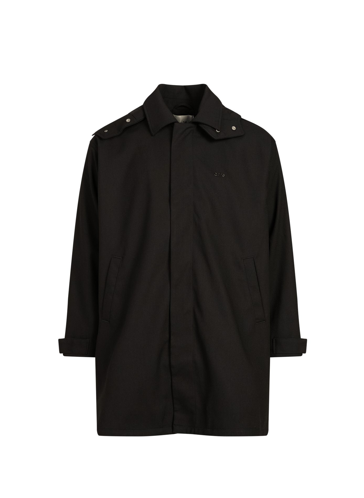 Solid color hooded parka ARTE ANTWERP Black