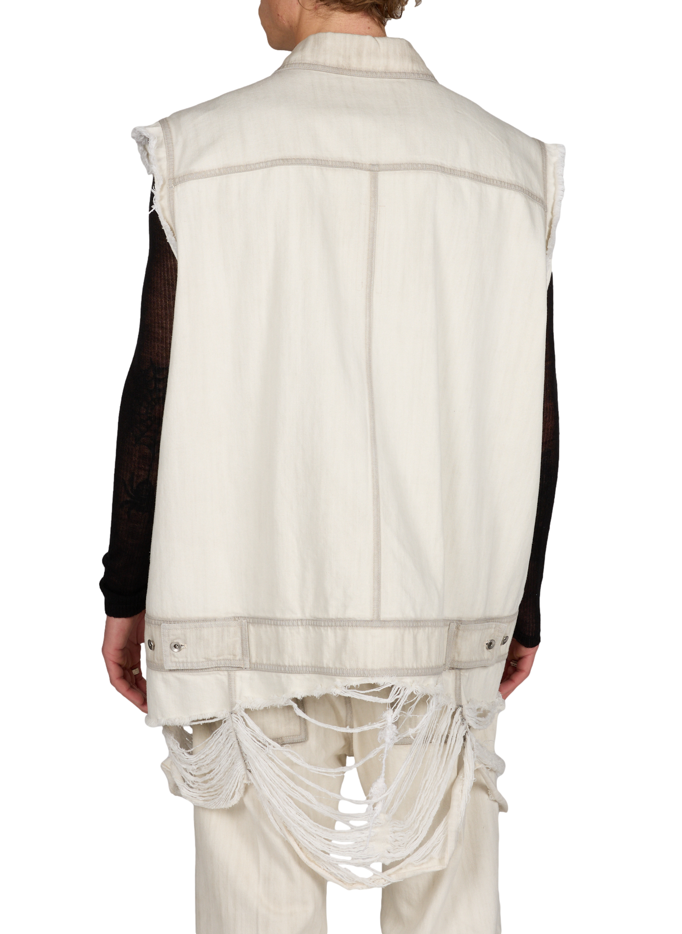 Veste sans manches effet déchiré RICK OWENS Beige