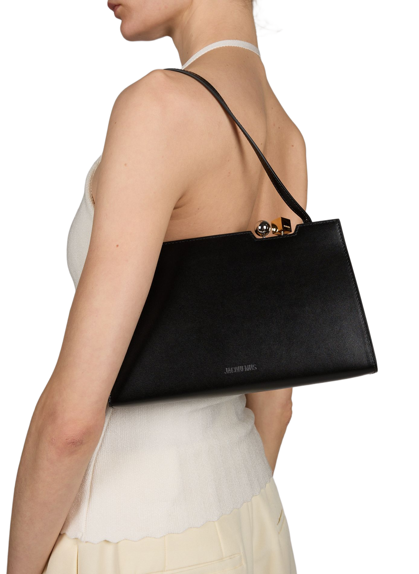 Le sac Salon en cuir JACQUEMUS Noir