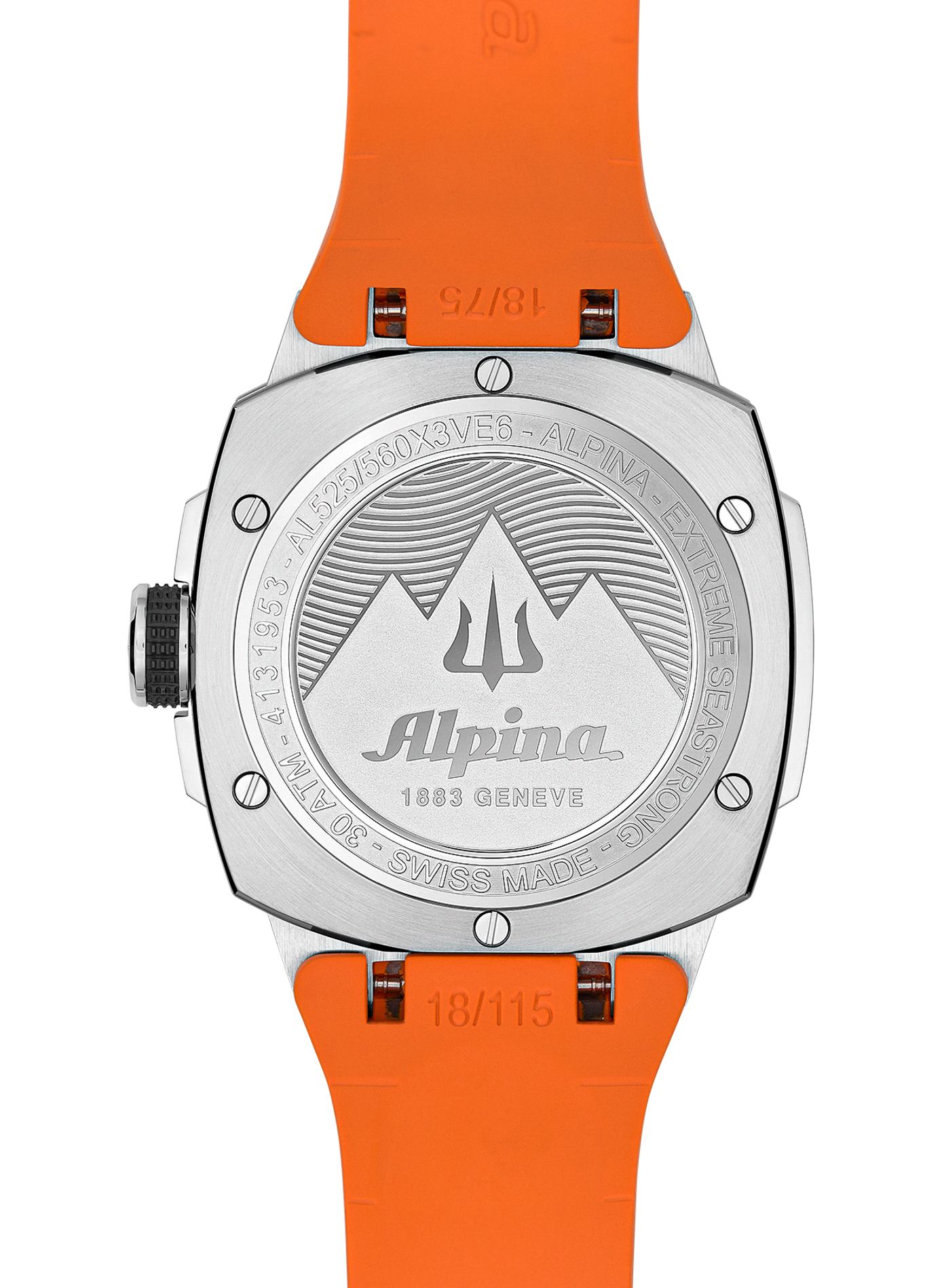 Montre automatique Diver Extreme Automatic en caoutchouc ALPINA Noir